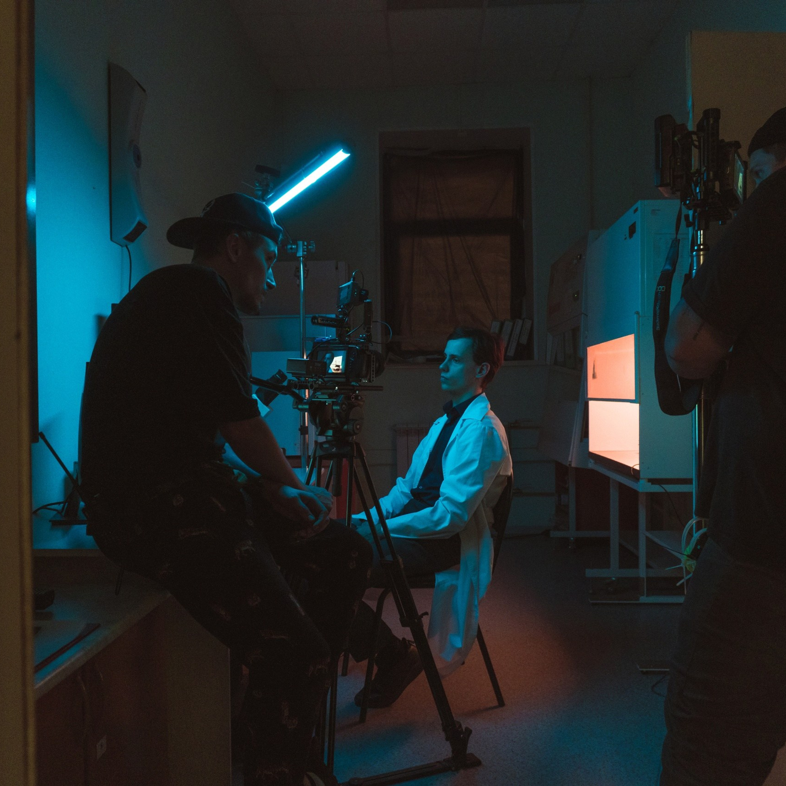 Backstage of the shooting of a advertising video