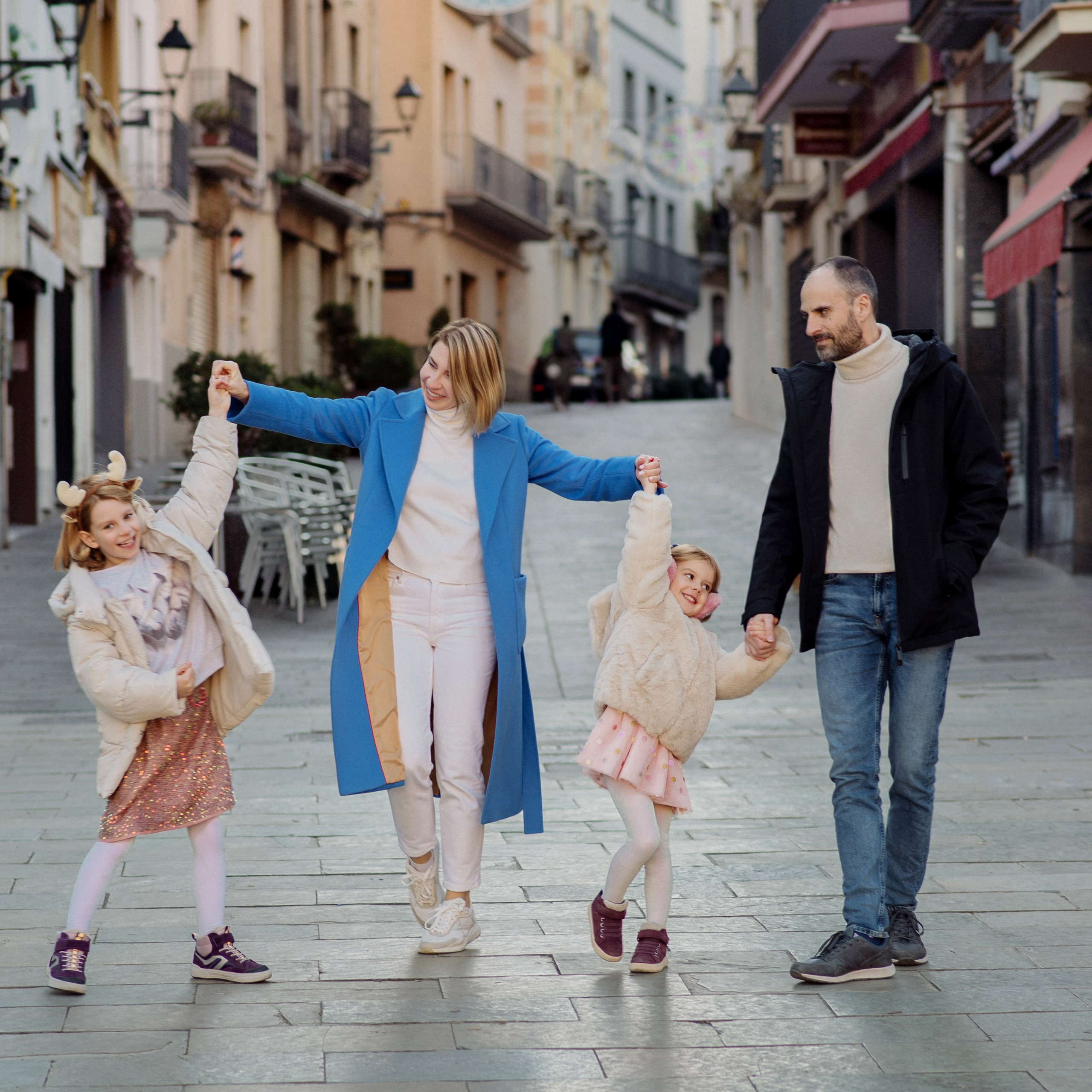 New Year's walk in the suburbs of Barcelona