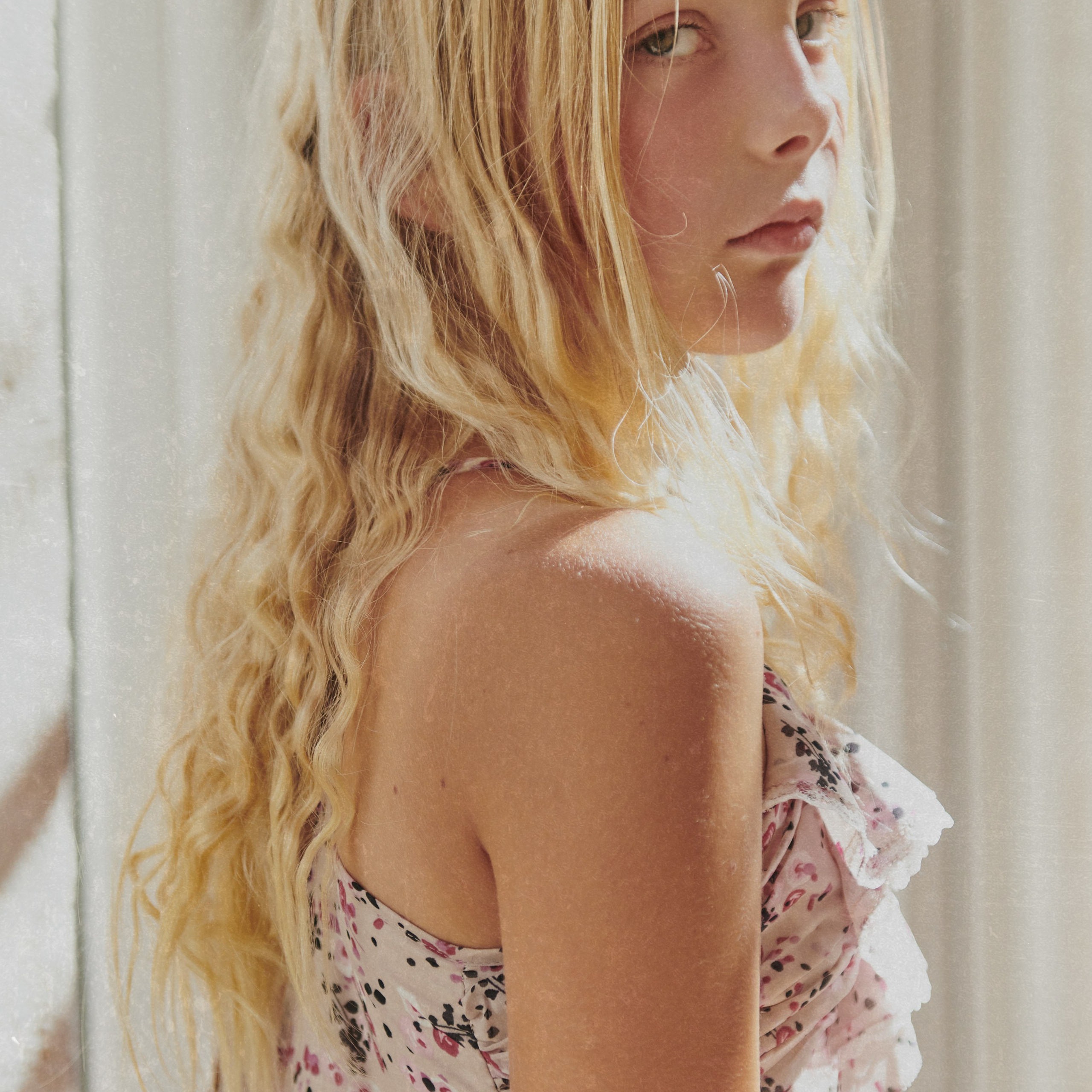 Kids fashion editorial with trendy clothing, highlighting sunlight and ease of movement