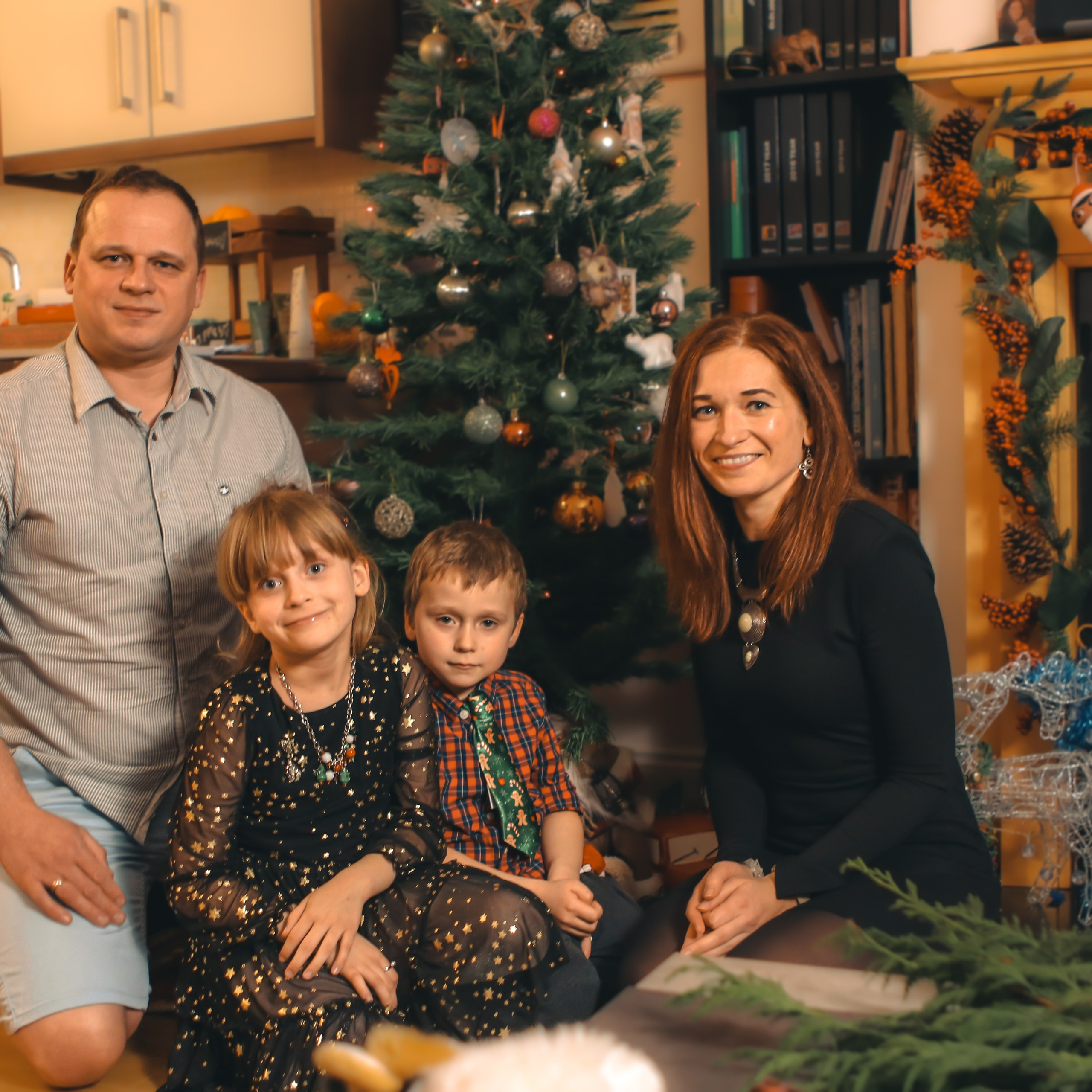 Family christmas mood