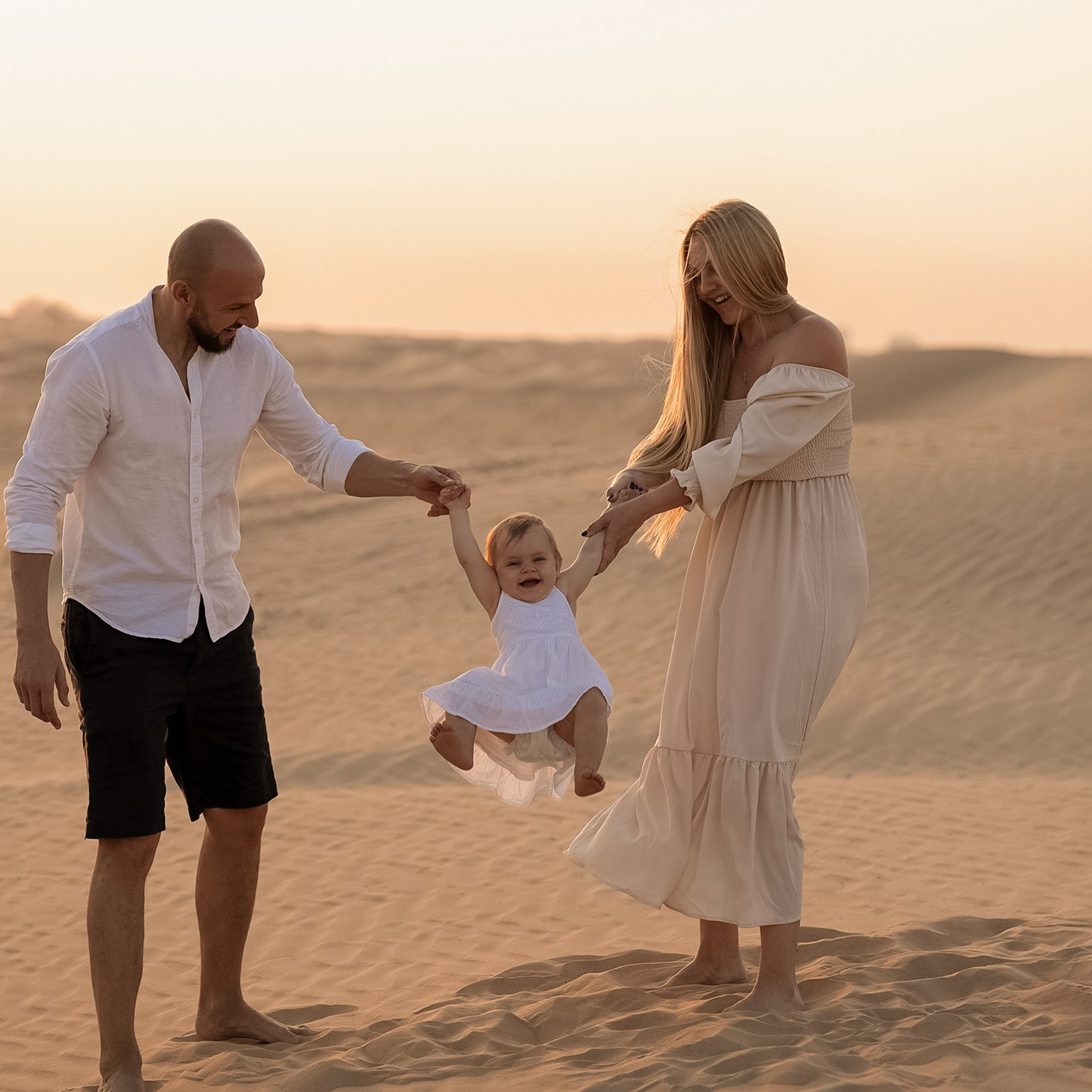 Beautiful sunset in the desert