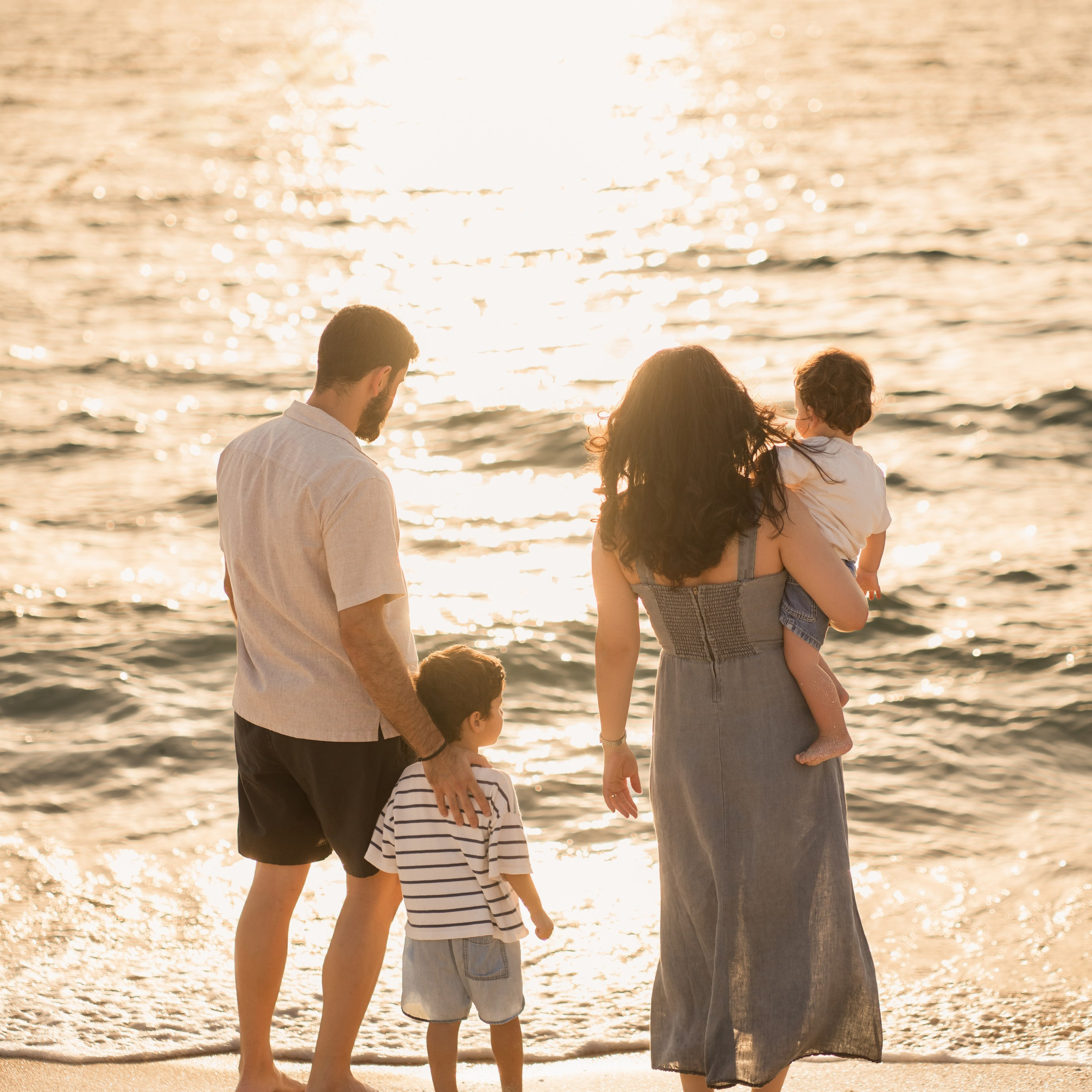 Beach fun family time