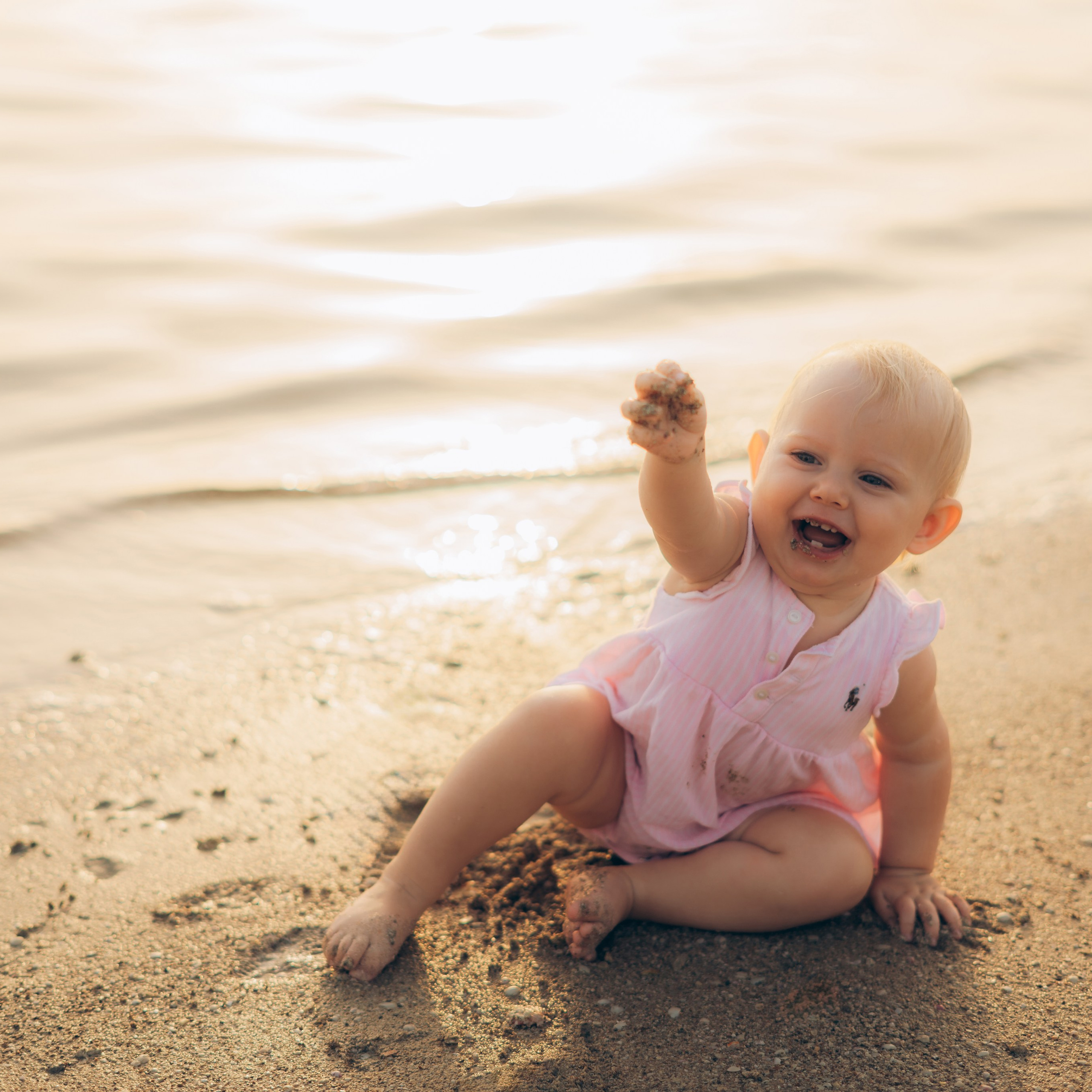 Beauty of the sunset on the beach