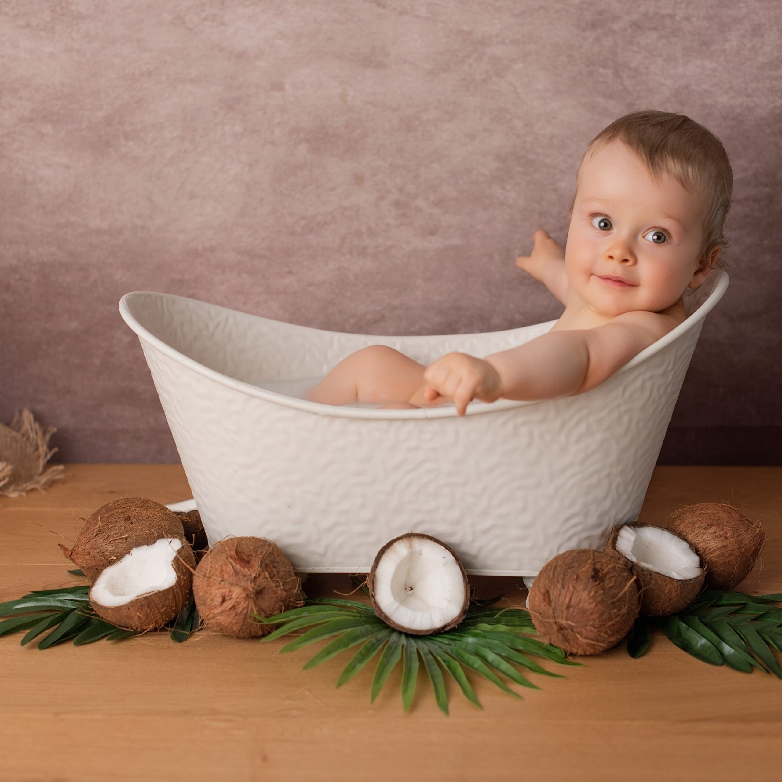 Séance photo Bain du lait bébé