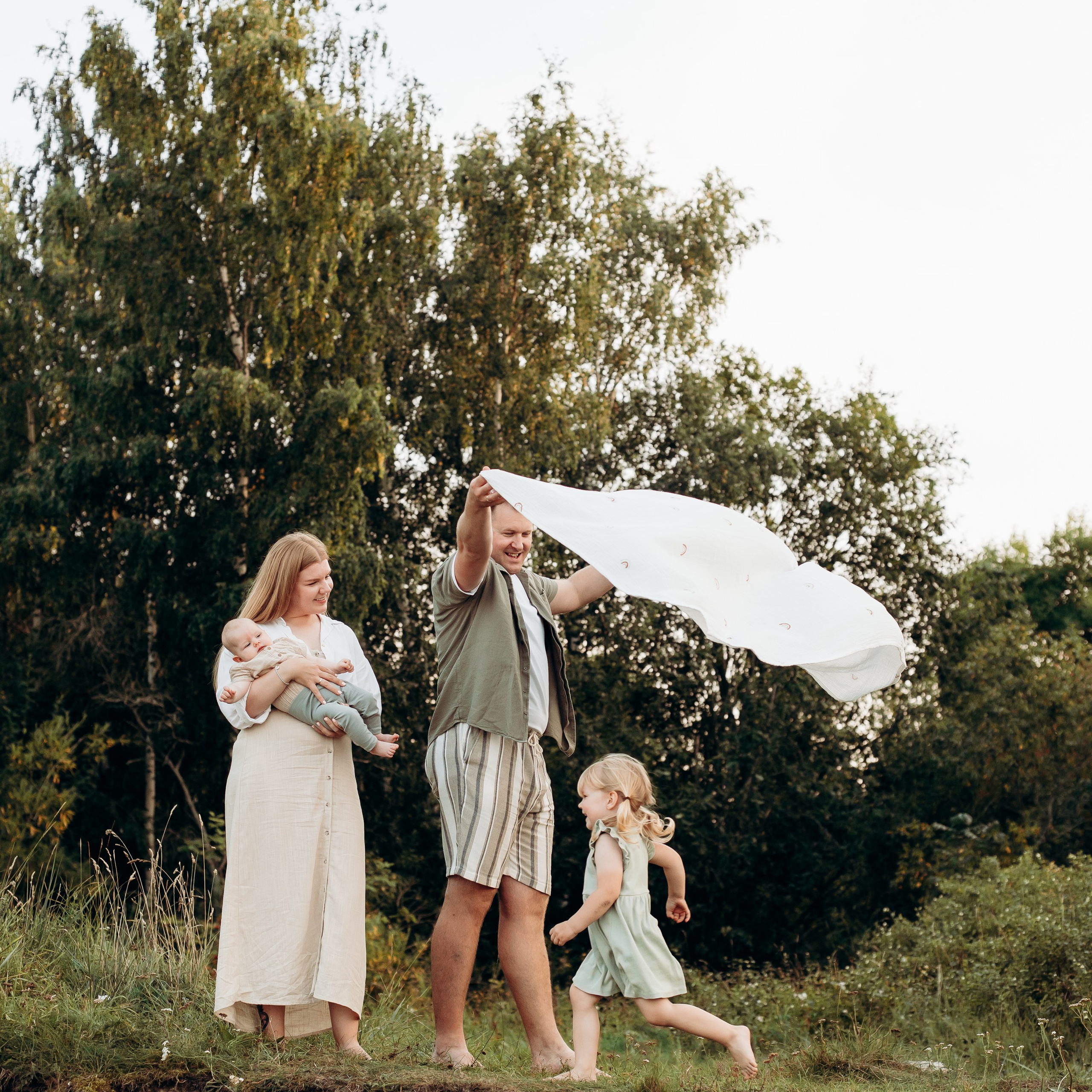 Эвелин, Иван, Саша и Эван