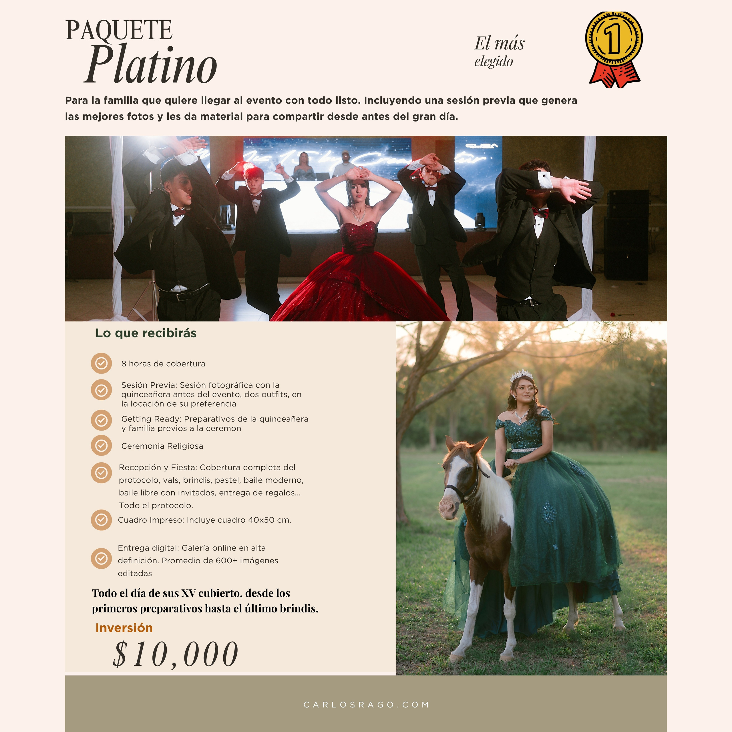 PAQUETES DE XV AÑOS