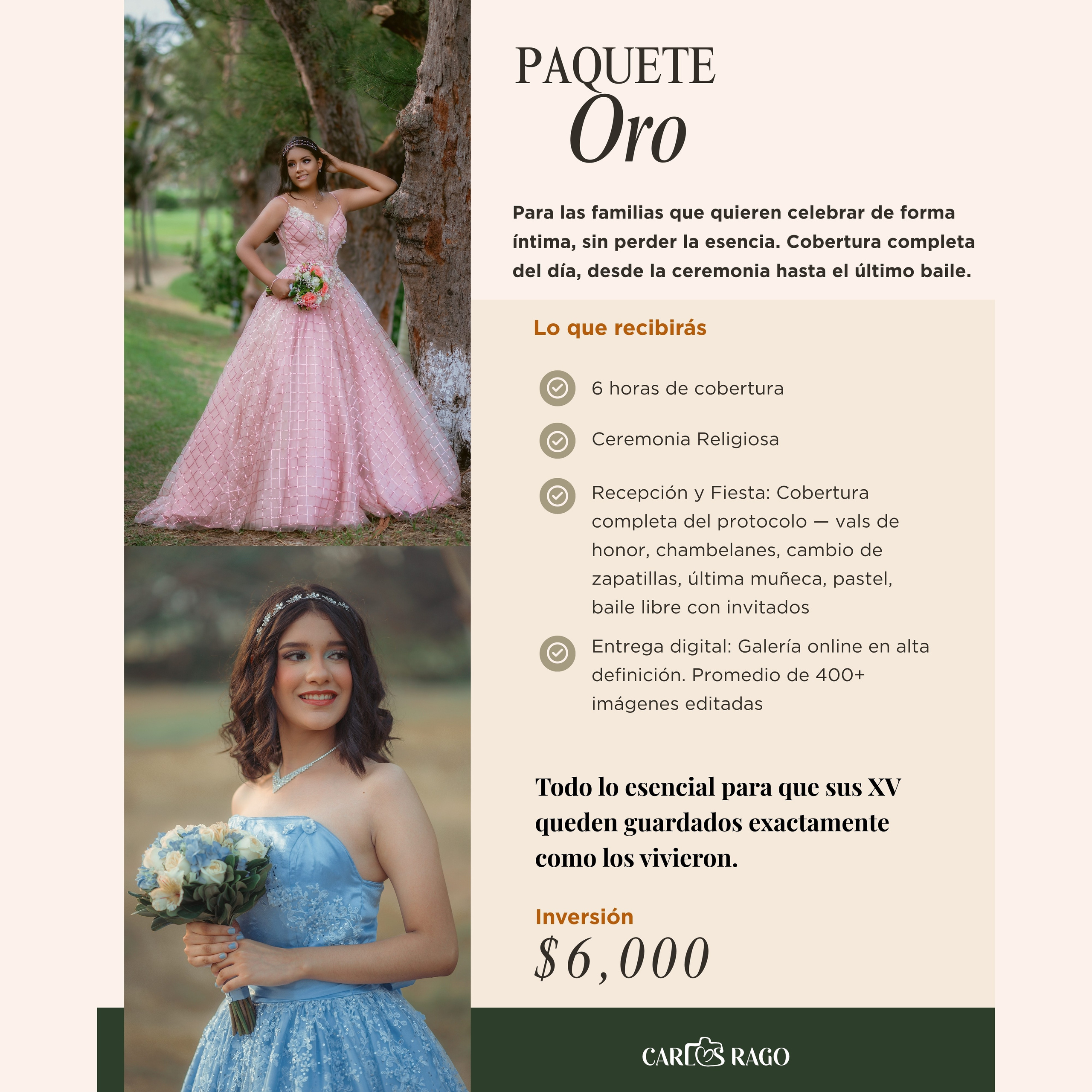 PAQUETES DE XV AÑOS