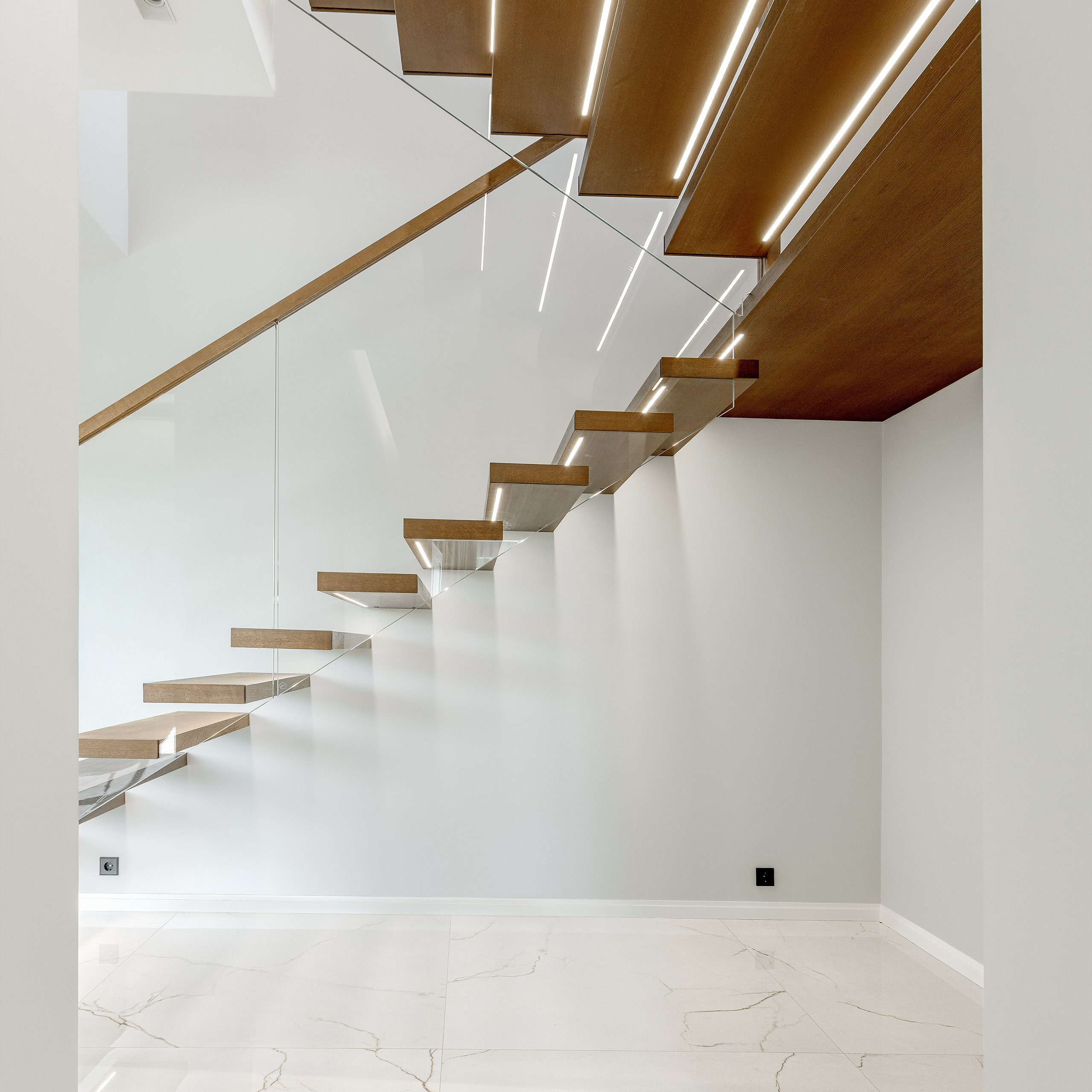 A floating staircase in a private home