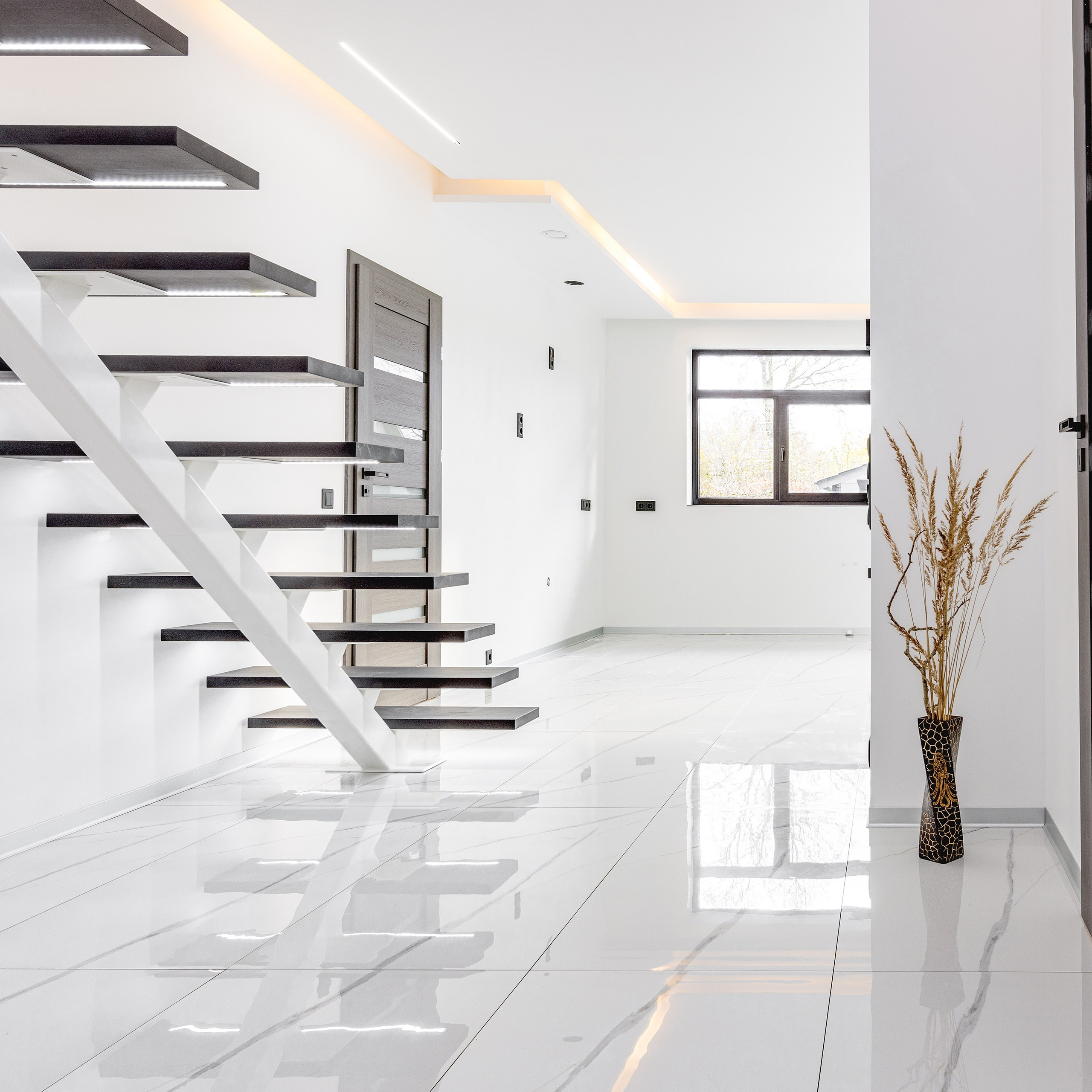 Modern residential interior, professional real estate photography