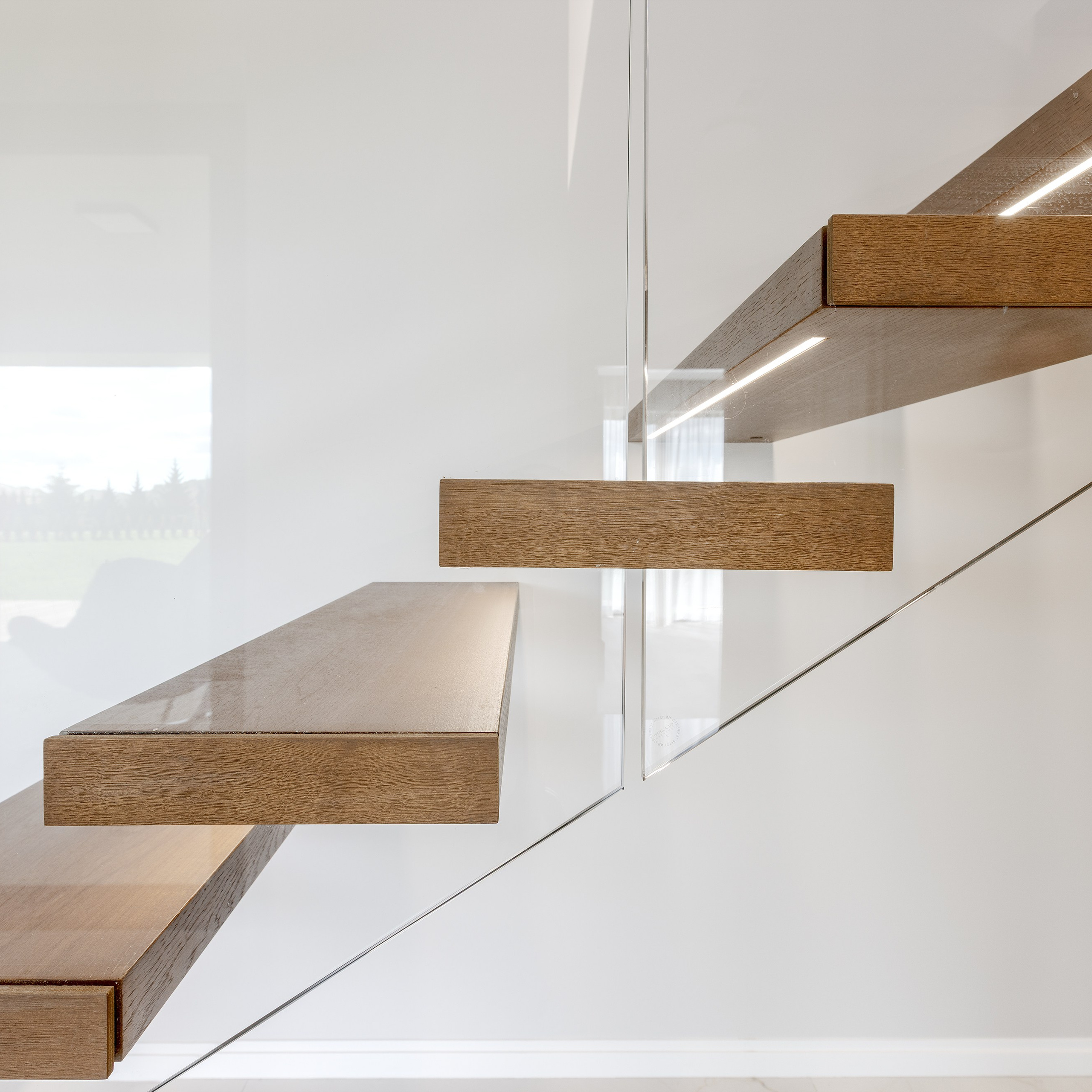 a floating staircase in a private house