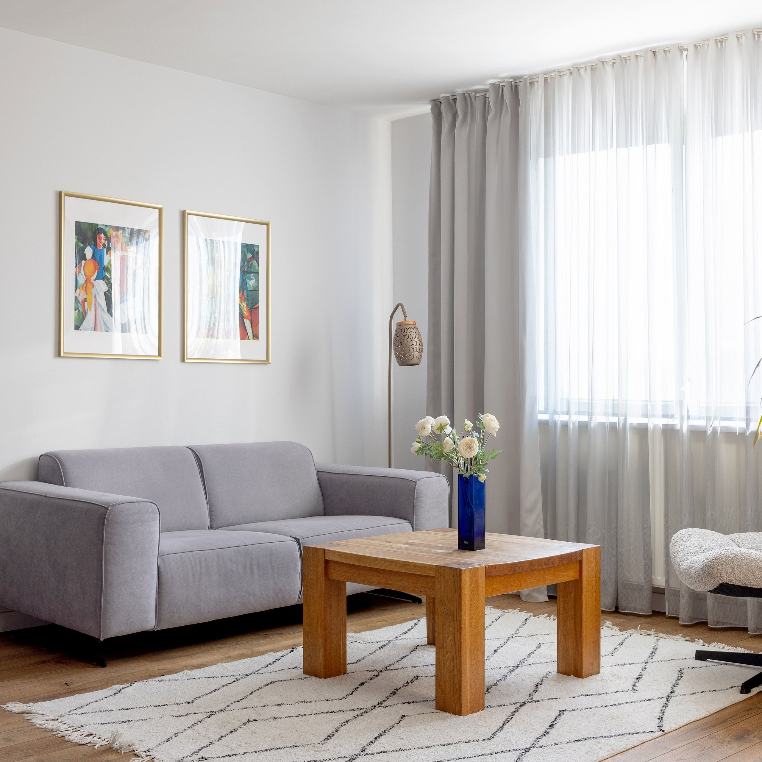 Spacious apartment with modern furniture photographed for a property sale