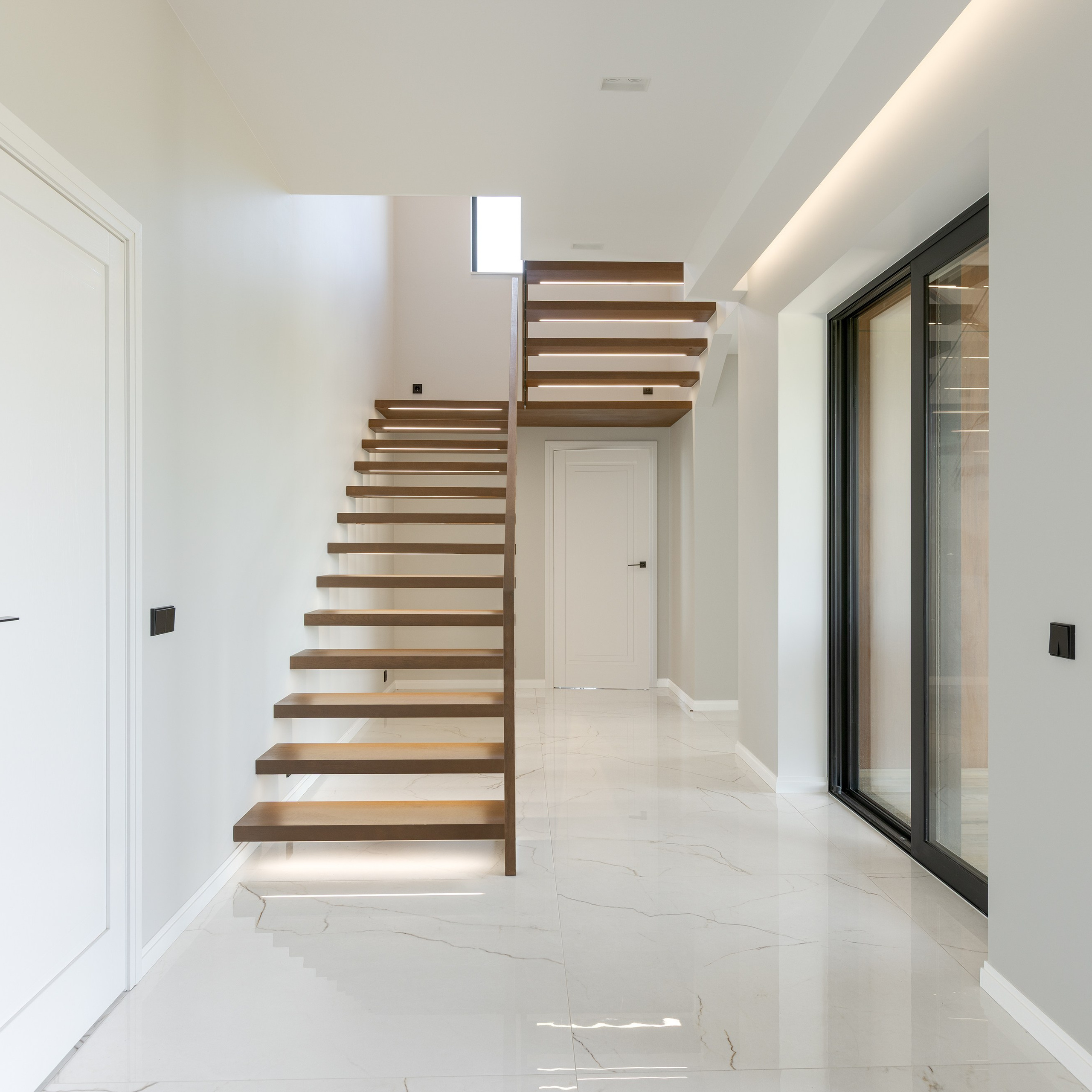 A bright hallway in a modern private house