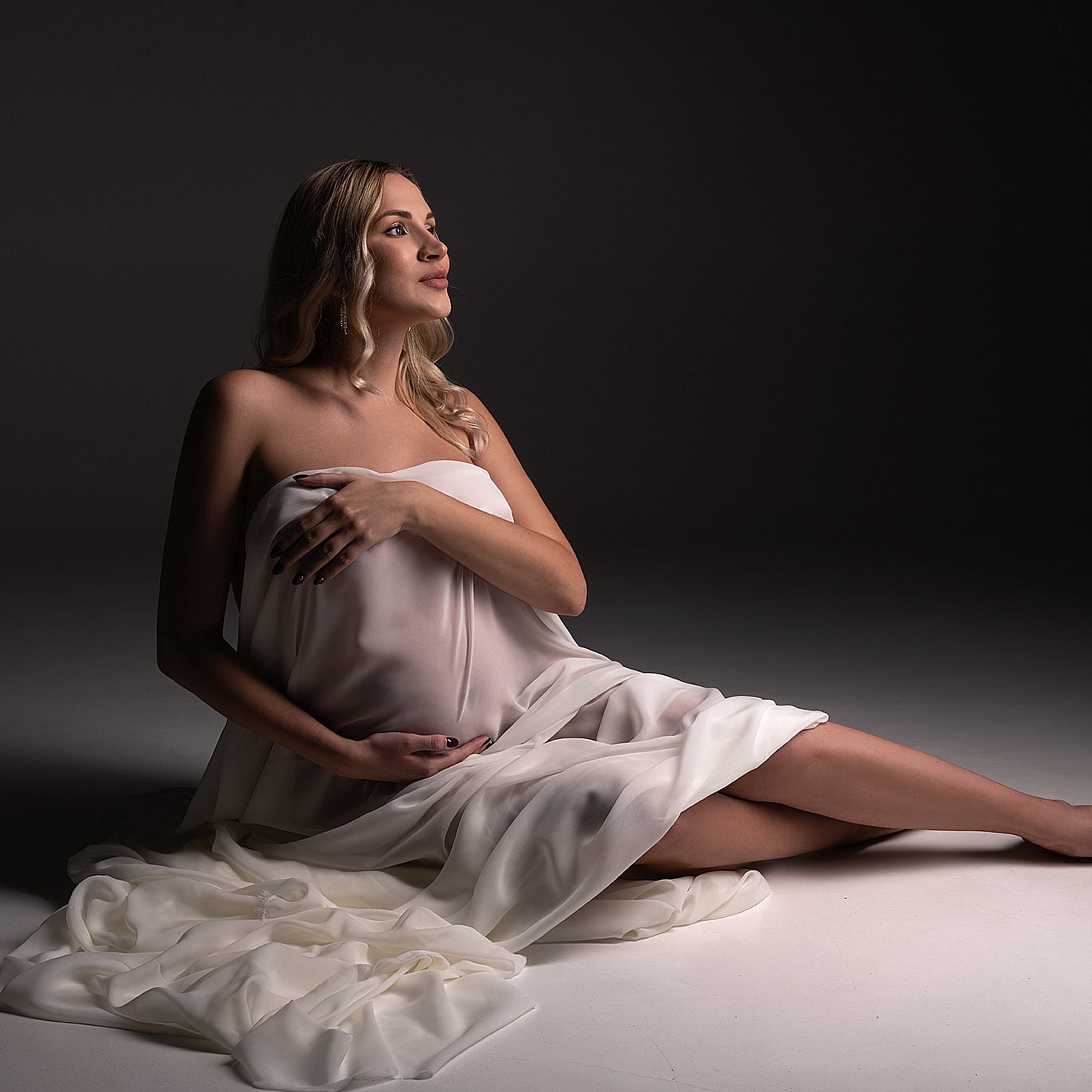 Тканина молочна шифон