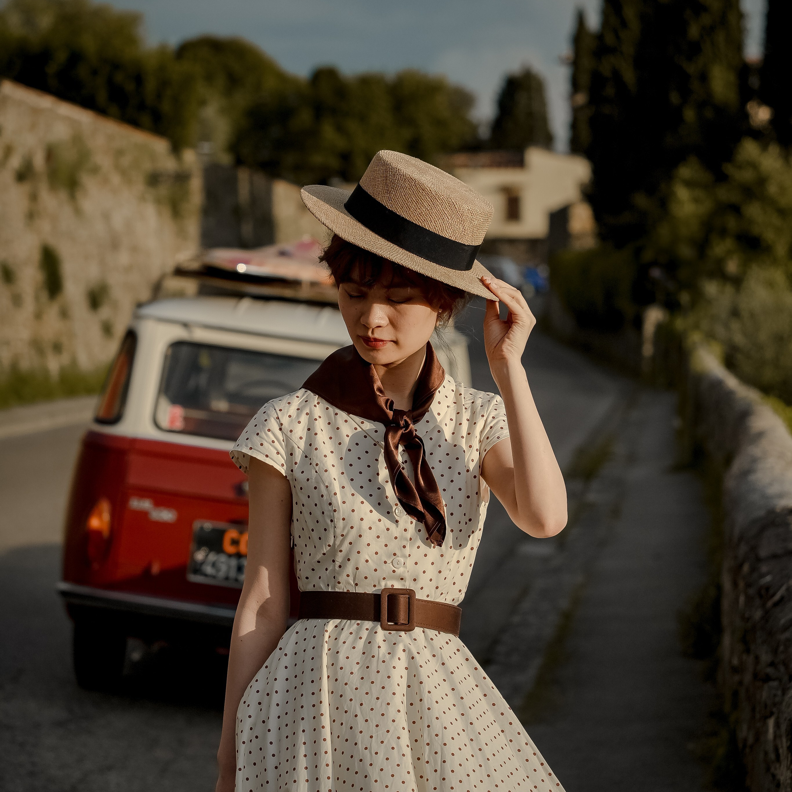 Photoshoot with Retro cars and Fiat500. Photographer in Florence Tuscany