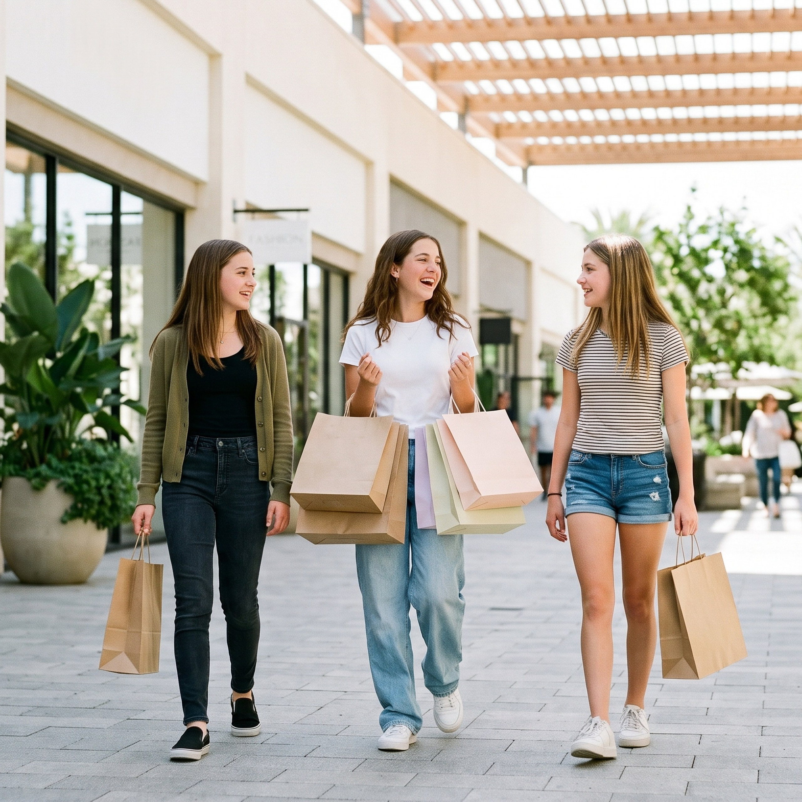 Generated AI Lady Shopping Images