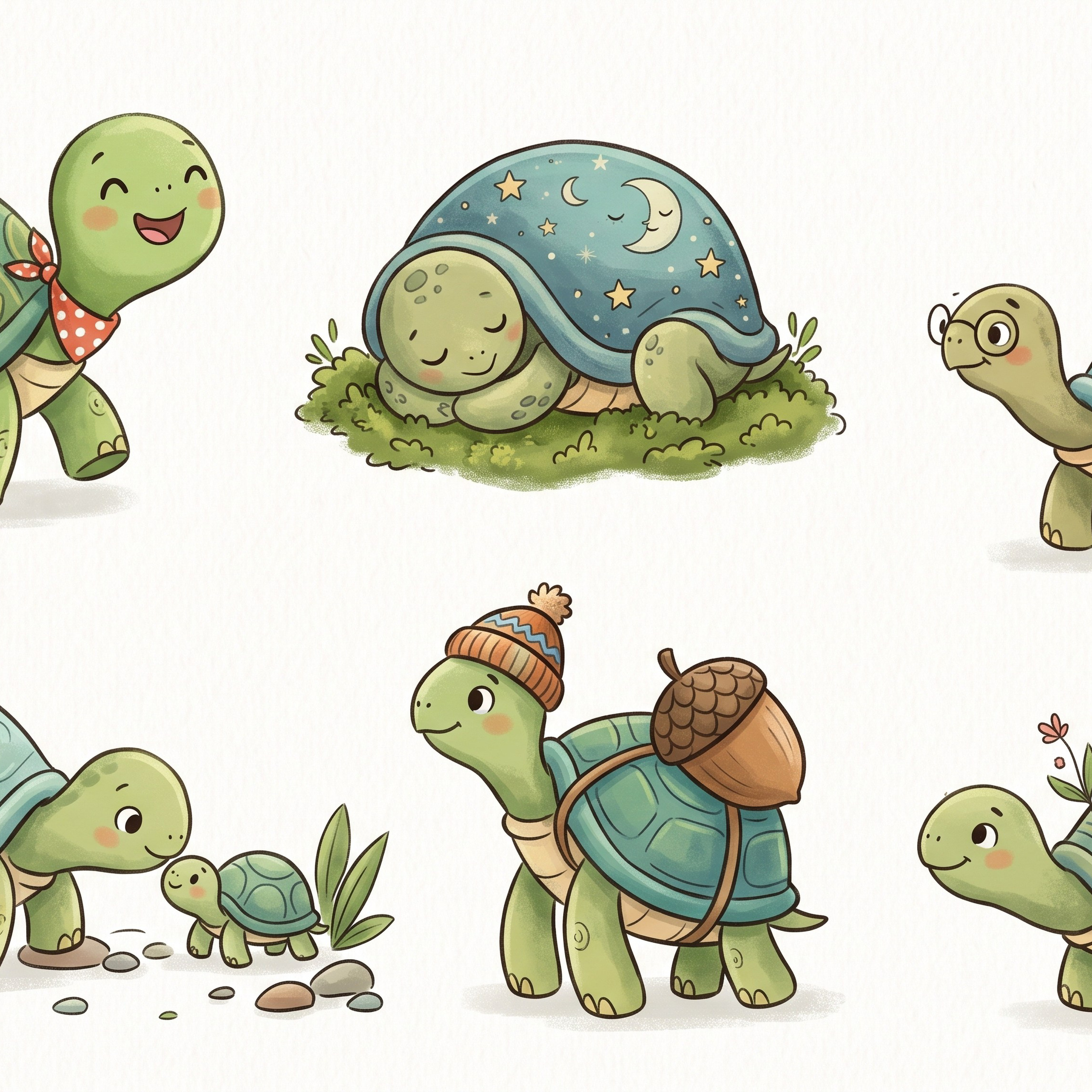 Vector animals cute illustrations