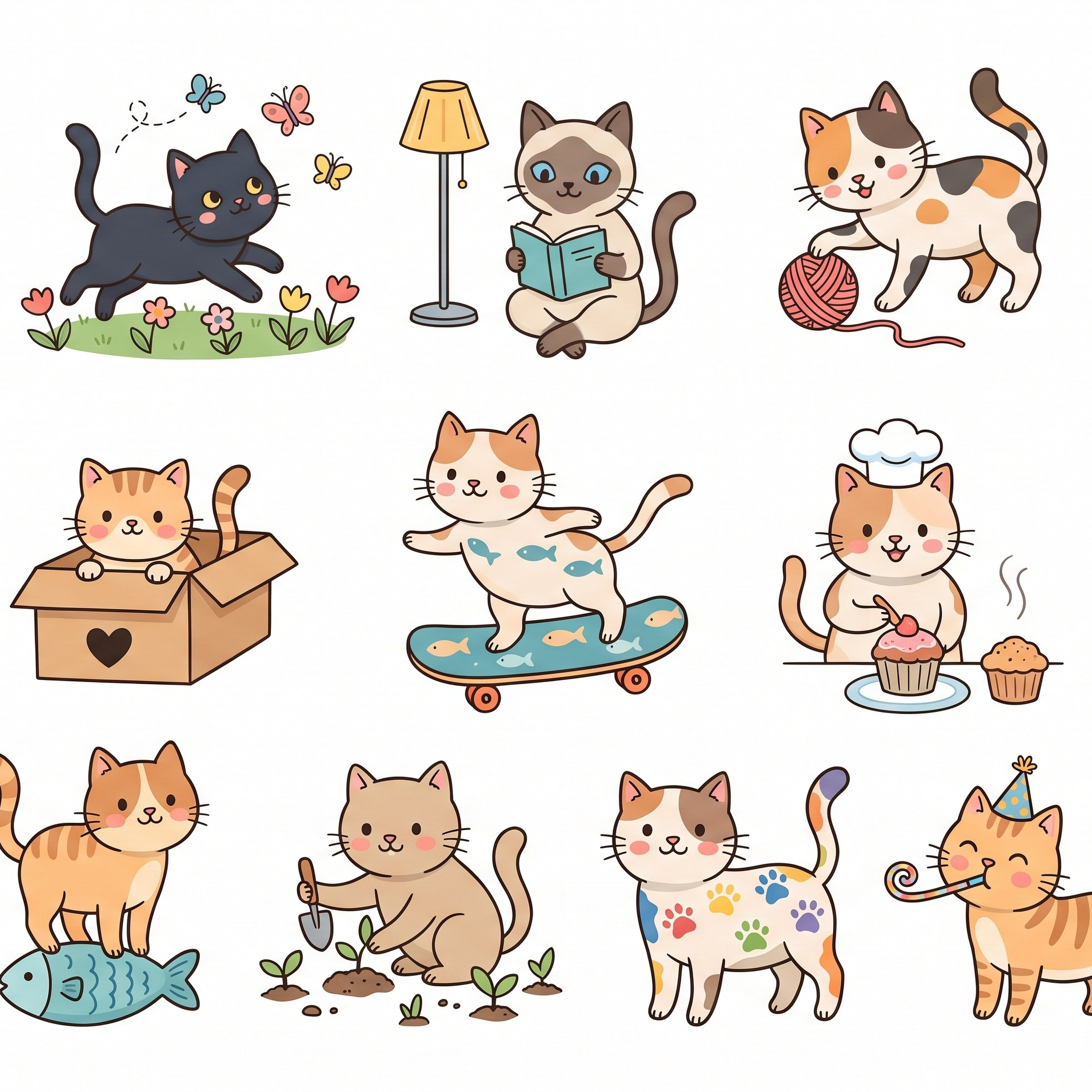 Vector animals cute illustrations