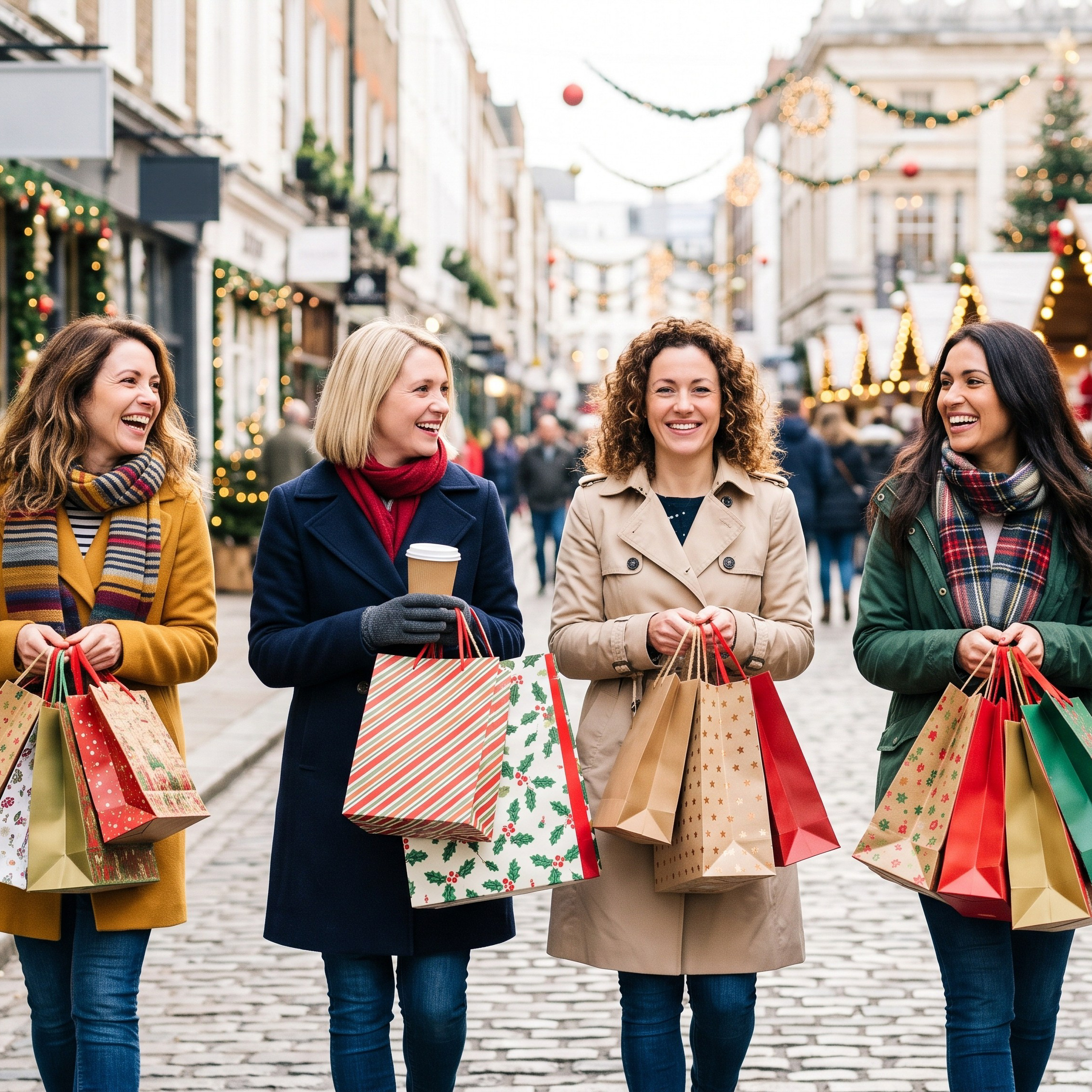 Generated AI Lady Shopping Images