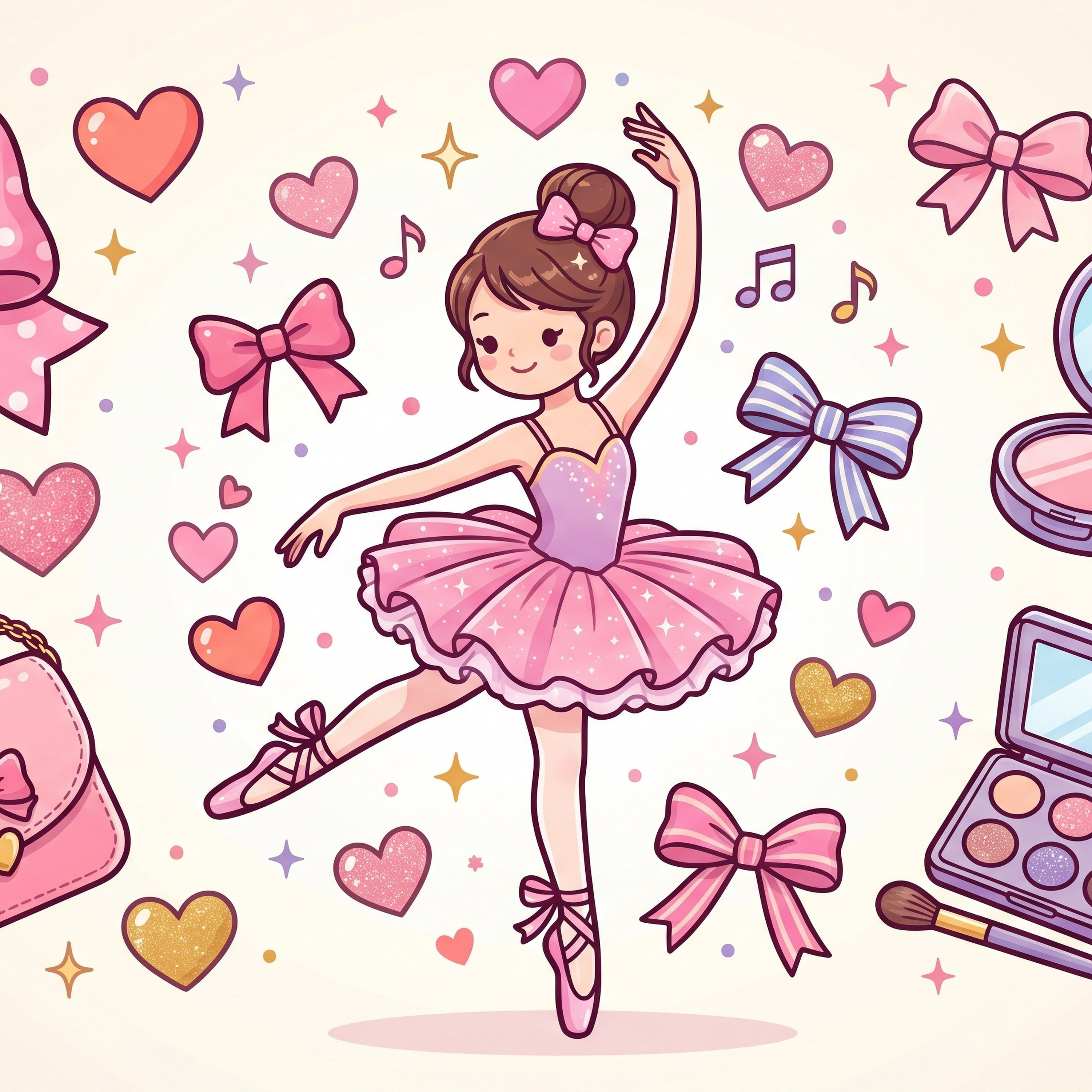 Vector cute pink bow