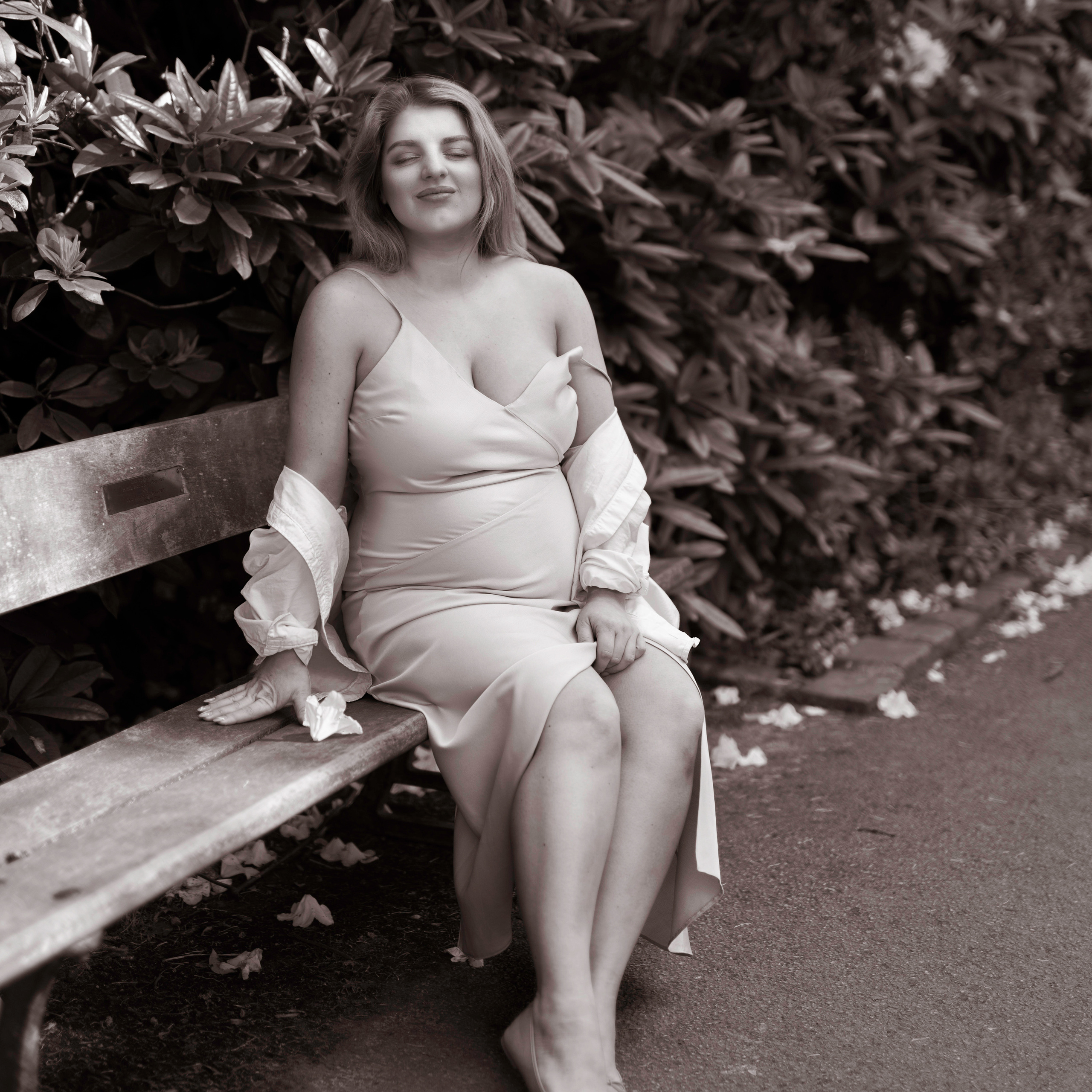 A model poses in a stunning rhododendron garden in Leeds.