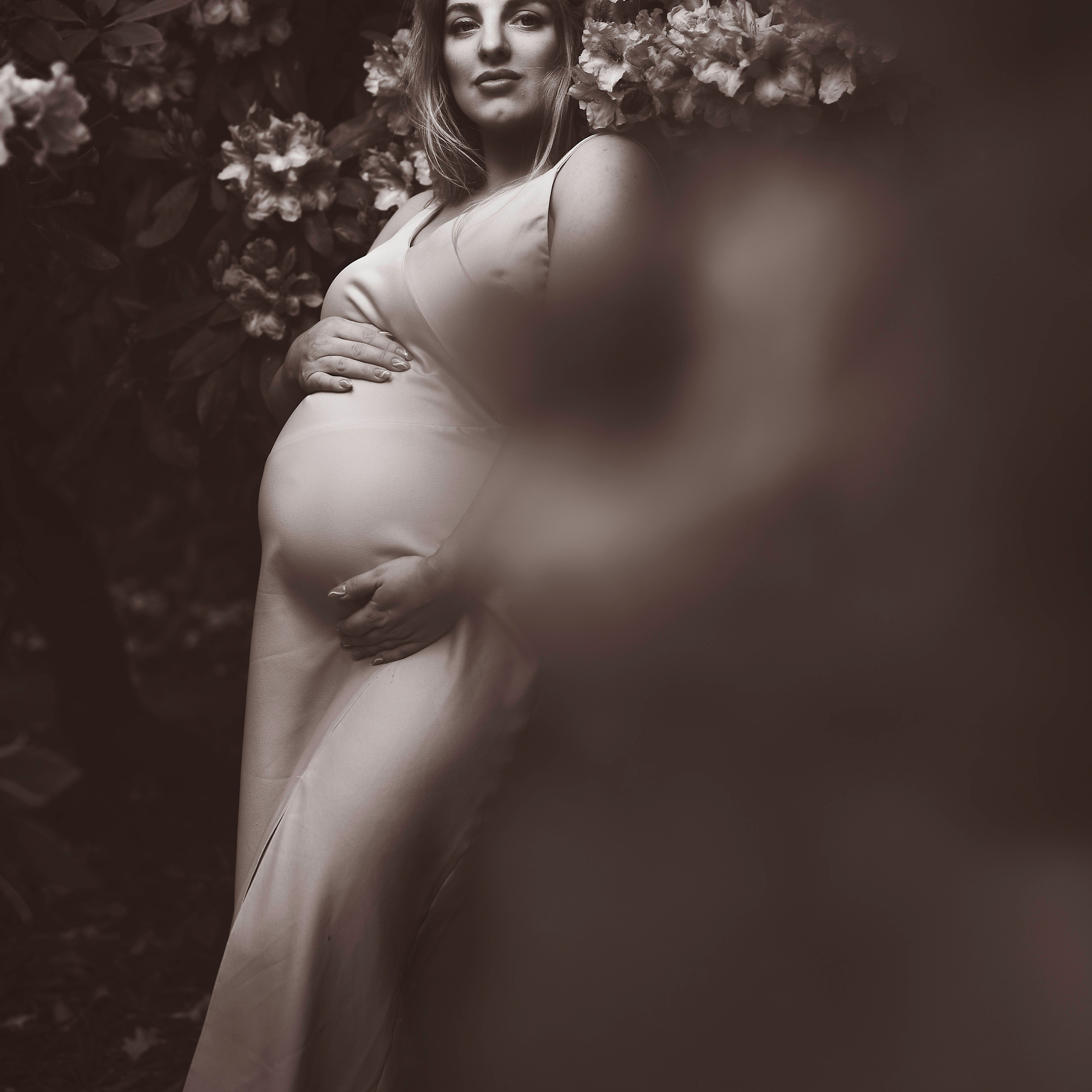 A breathtaking view of the moorlands of Yorkshire, captured from amidst the sprawling rhododendron bushes in full bloom.