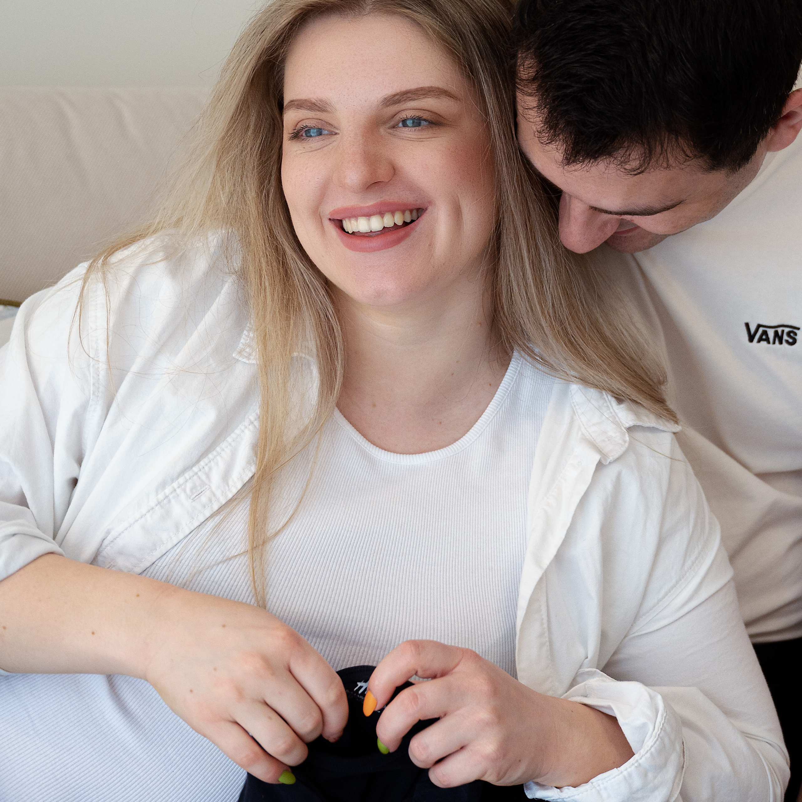 At-Home Pregnancy Photoshoot | Cozy & Natural Portraits. Rapley Photography | West Yorkshire Wedding & Portrait Photographer