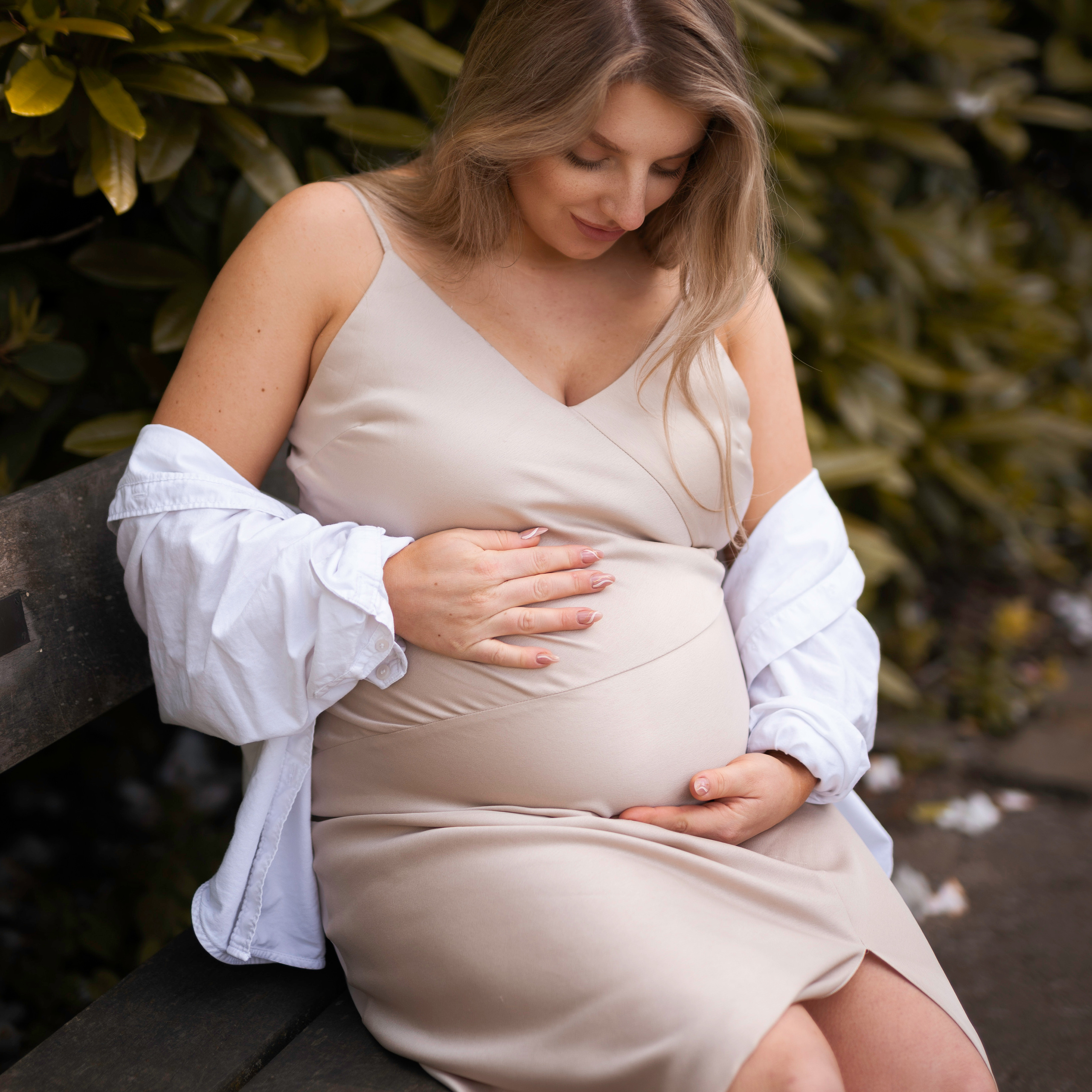 "Model poses amidst the vibrant blooms of Rhododendrons in the beautiful city of Leeds."