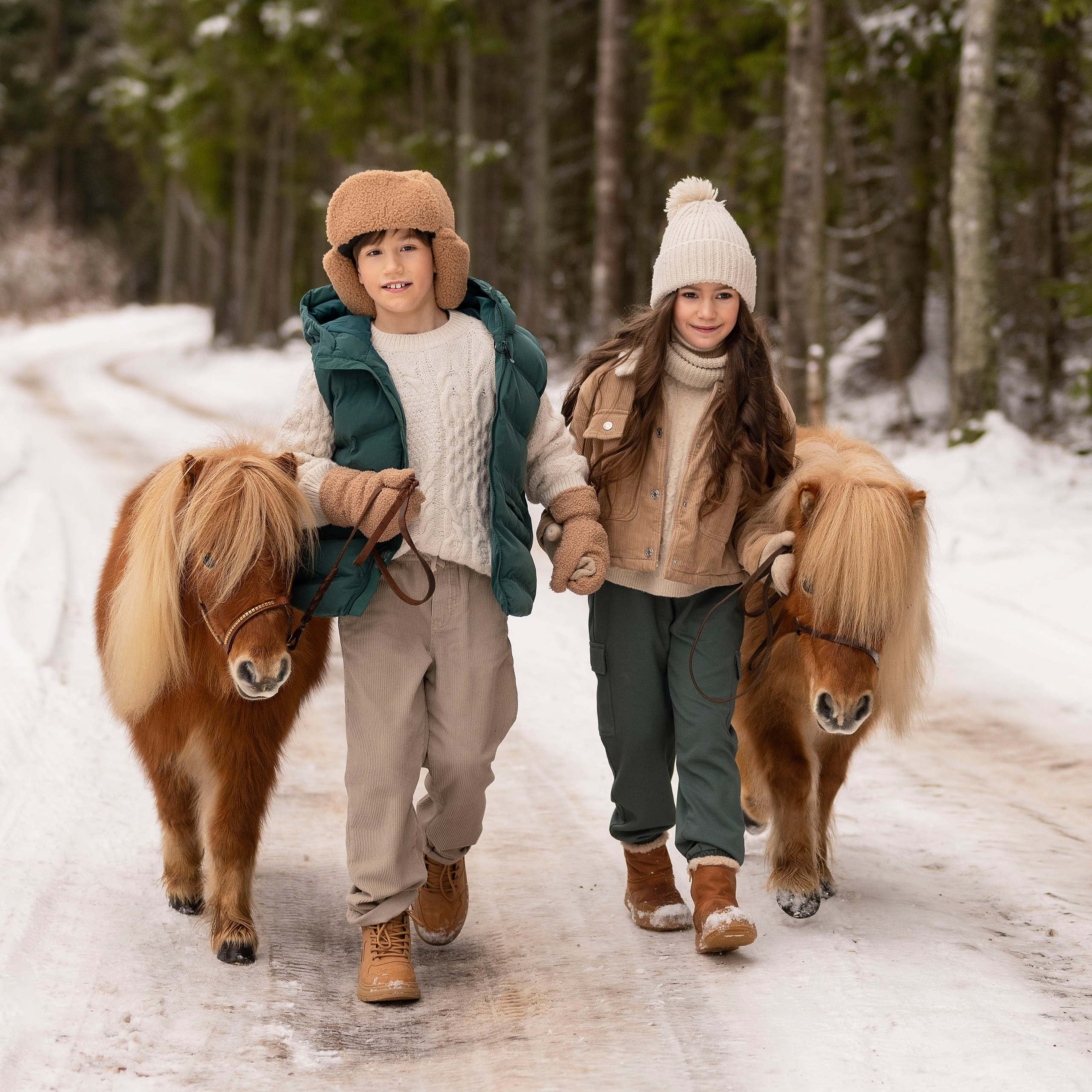 София, Микаэль и пони. Зимняя сказка.