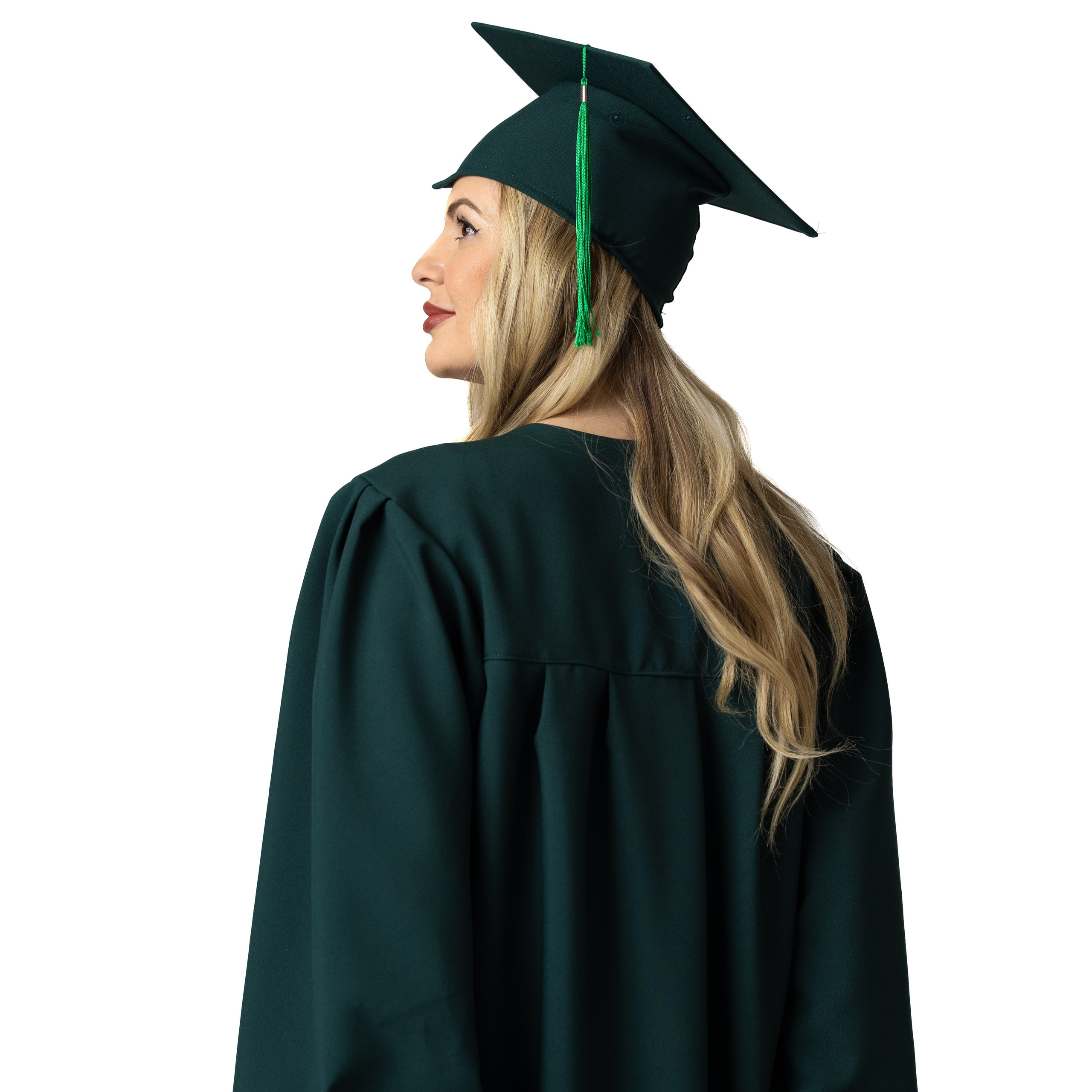 Комплект тога и шапка за ученици — тъмно зелено. 🎓 Togiishapki.bg — Тоги и академични шапки за дипломиране на студенти, ученици и деца