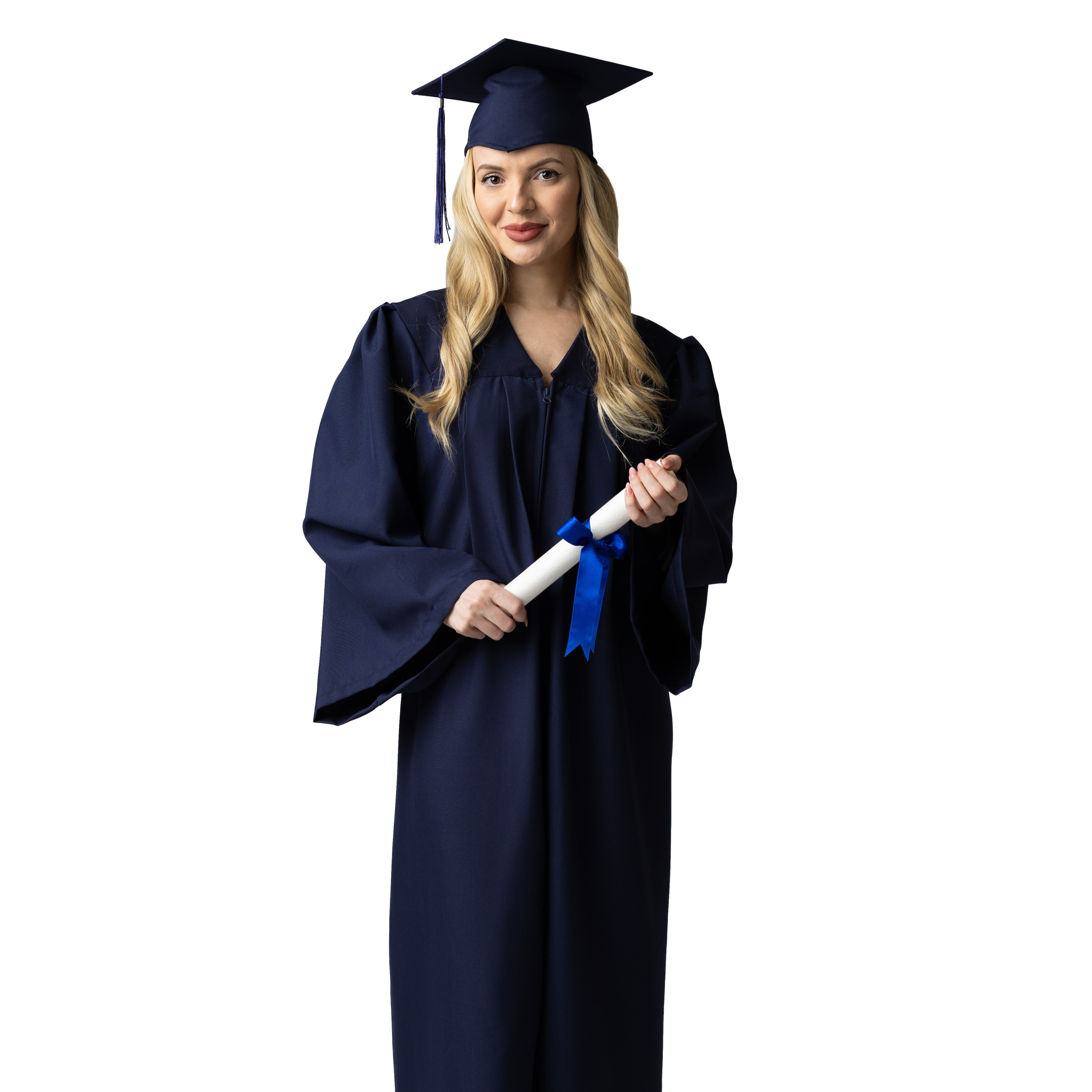 Комплект тога и шапка за ученици — тъмно синьо. 🎓 Togiishapki.bg — Тоги и академични шапки за дипломиране на студенти, ученици и деца