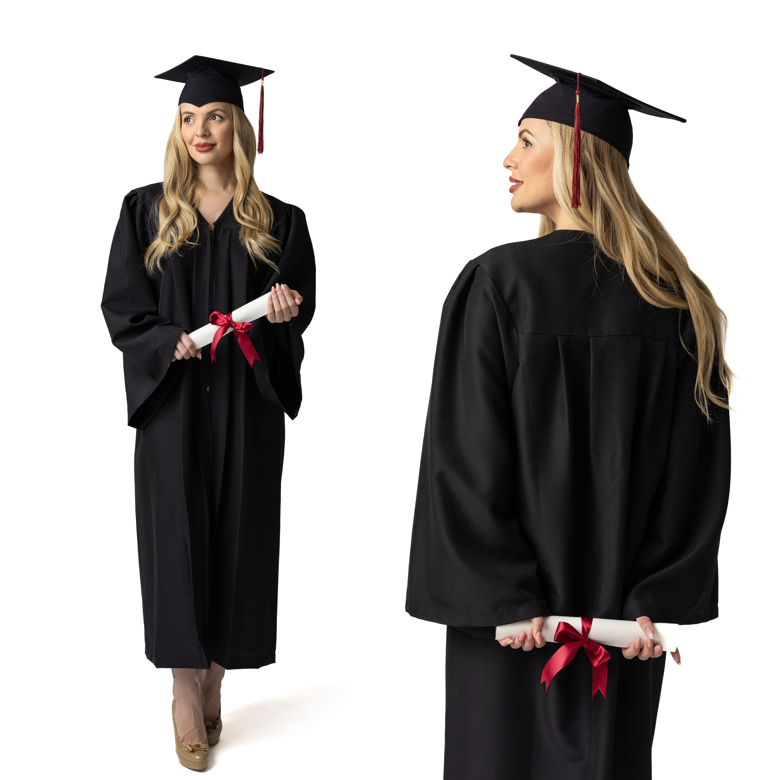 Комплект черна тога и шапка за ученици. 🎓 Togiishapki.bg — Тоги и академични шапки за дипломиране на студенти, ученици и деца