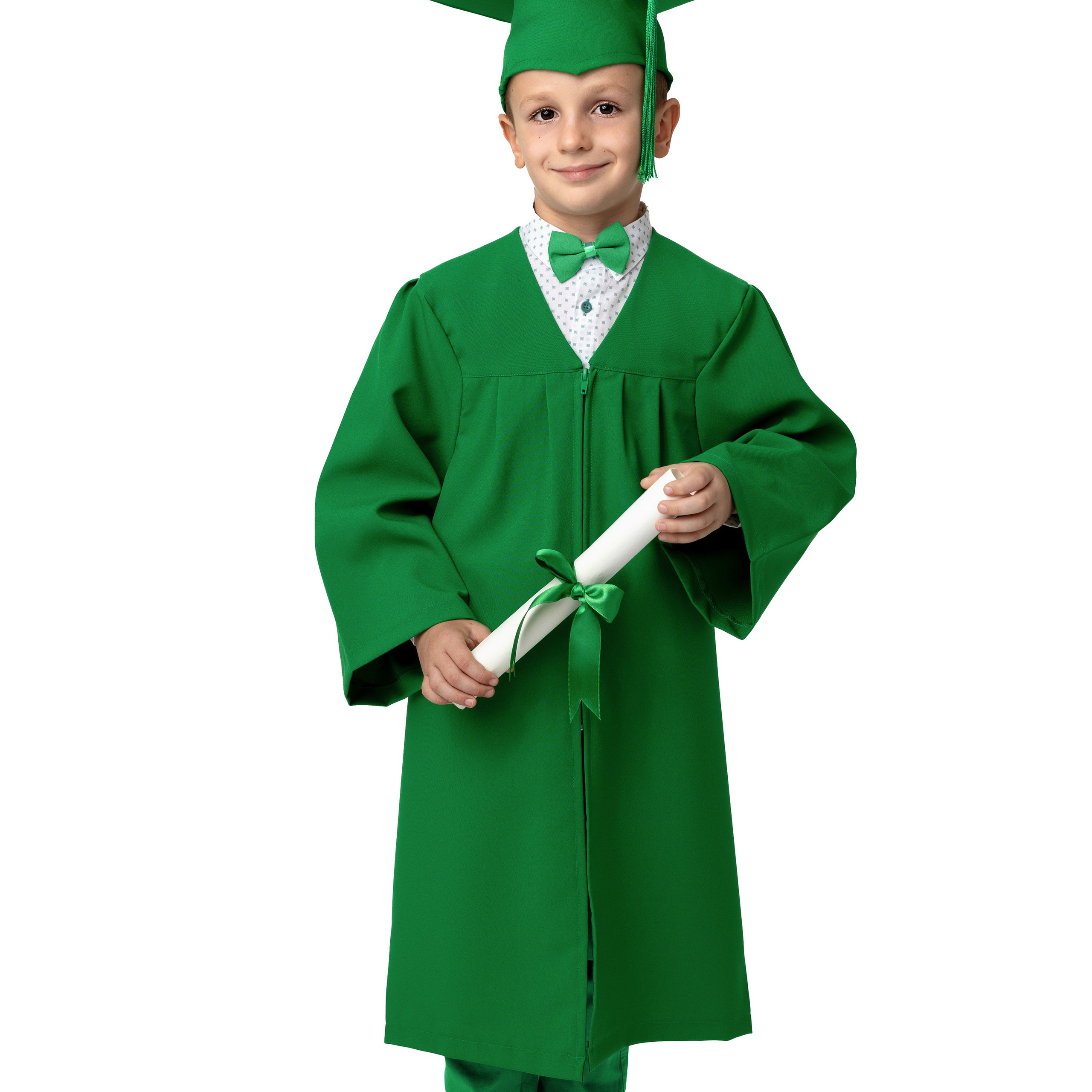 Комплект зелена тога и шапка за детска градина. 🎓 Togiishapki.bg — Тоги и академични шапки за дипломиране на студенти, ученици и деца