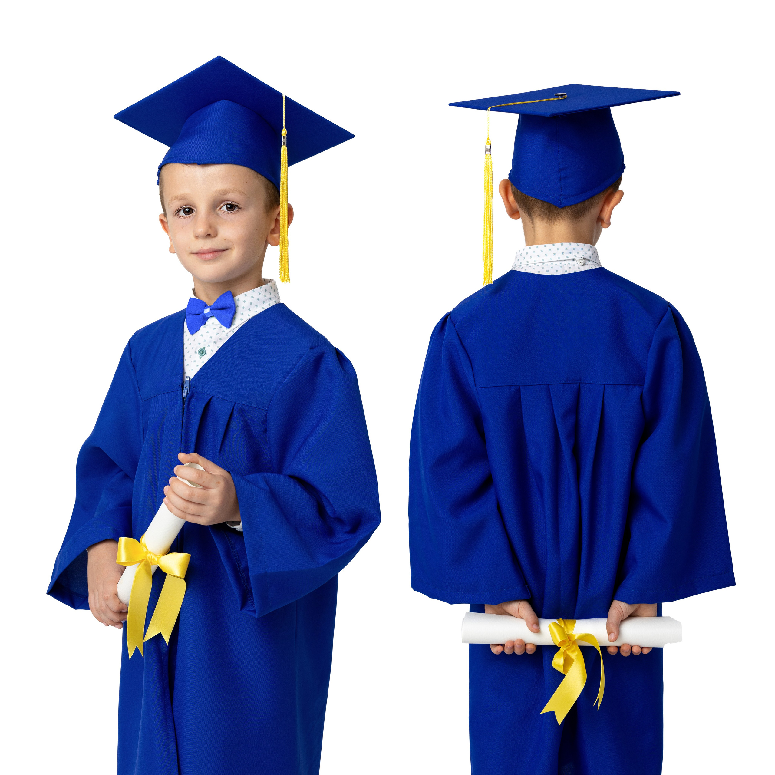 Комплект синя тога и шапка за детска градина. 🎓 Togiishapki.bg — Тоги и академични шапки за дипломиране на студенти, ученици и деца