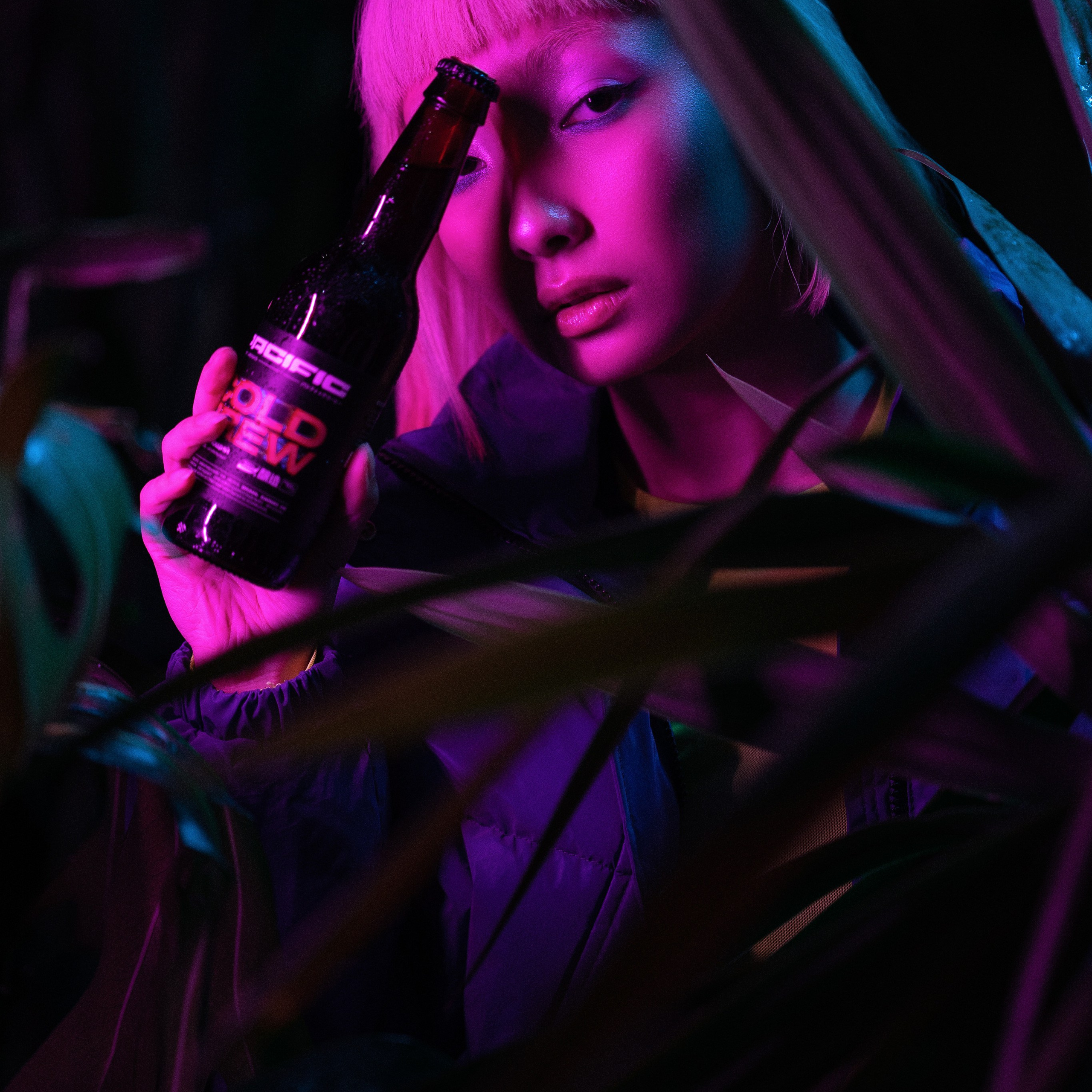 Photography for coffe brand in neon style. Dmitrii Shmatov — High-End Portrait & Fashion Photographer in Milan