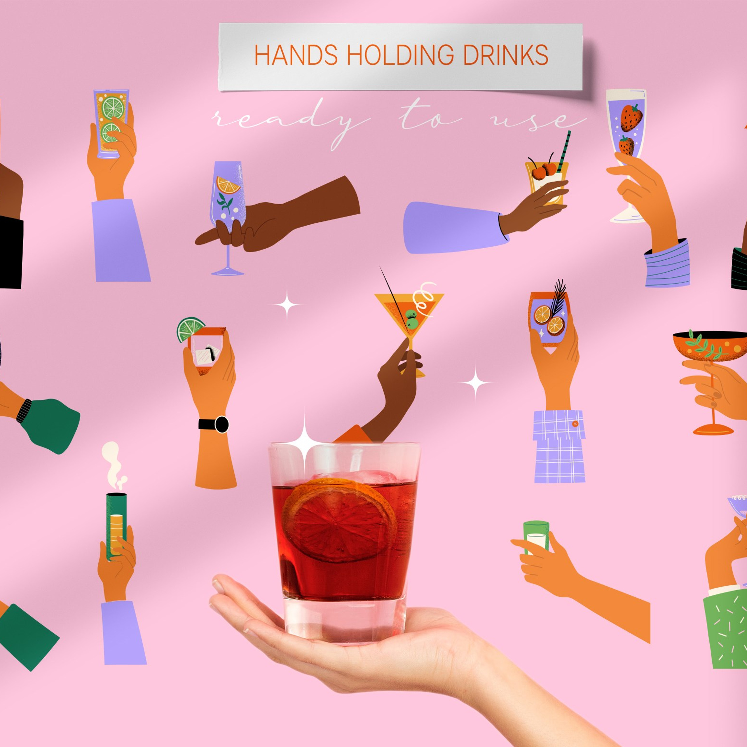 Thirsty Bursty Collection. Helen Reveur | Illustrator & Brand Designer | Ready-Made & Custom Illustrations