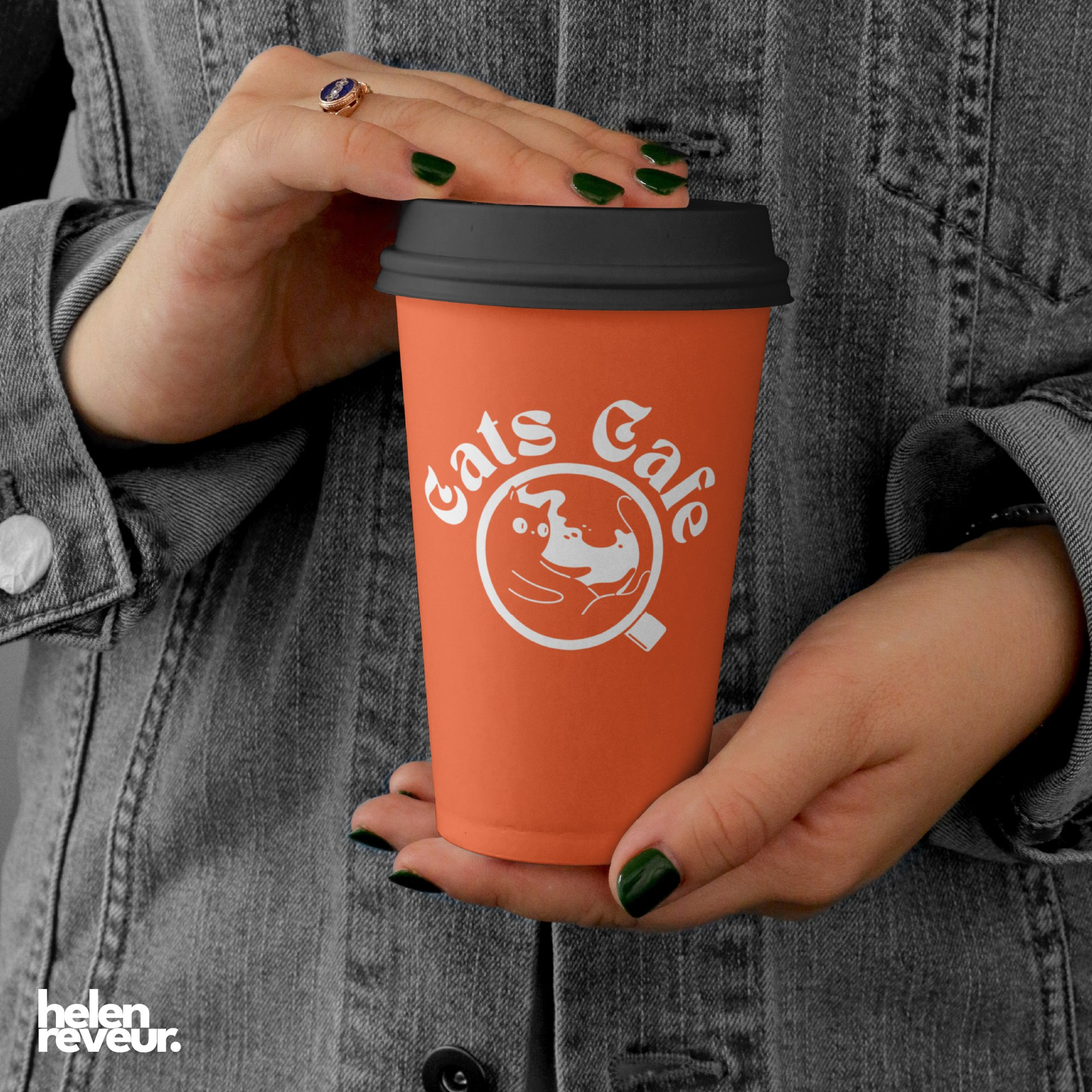 Whimsical Cats Café. Helen Reveur | Illustrator & Brand Designer | Ready-Made & Custom Illustrations