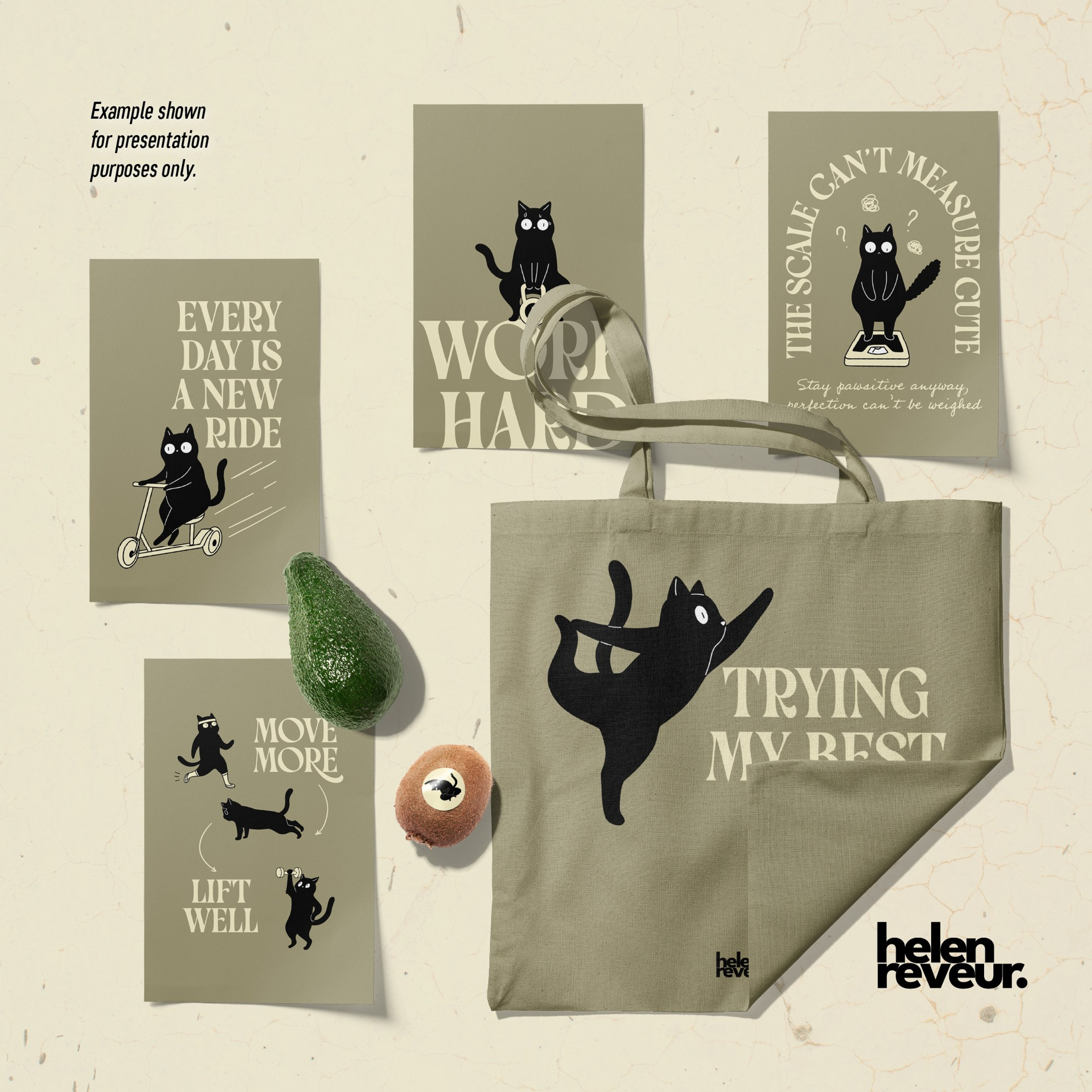 Sport Cats Clipart Set. Helen Reveur | Illustrator & Brand Designer | Ready-Made & Custom Illustrations