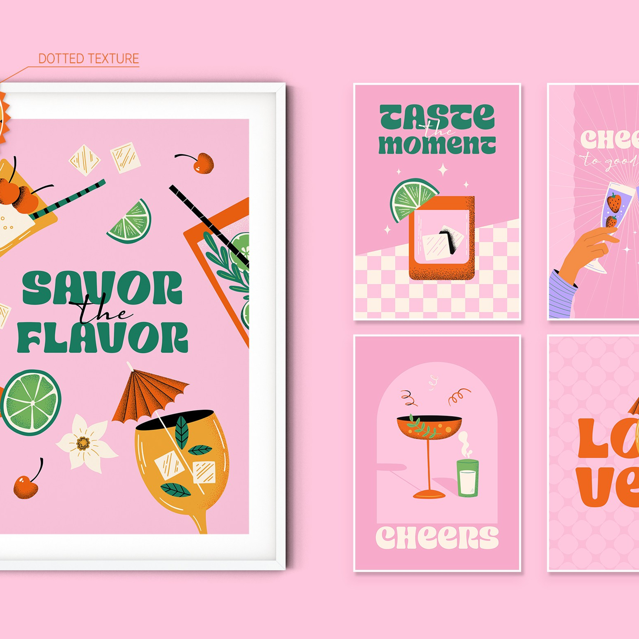 Thirsty Bursty Collection. Helen Reveur | Illustrator & Brand Designer | Ready-Made & Custom Illustrations