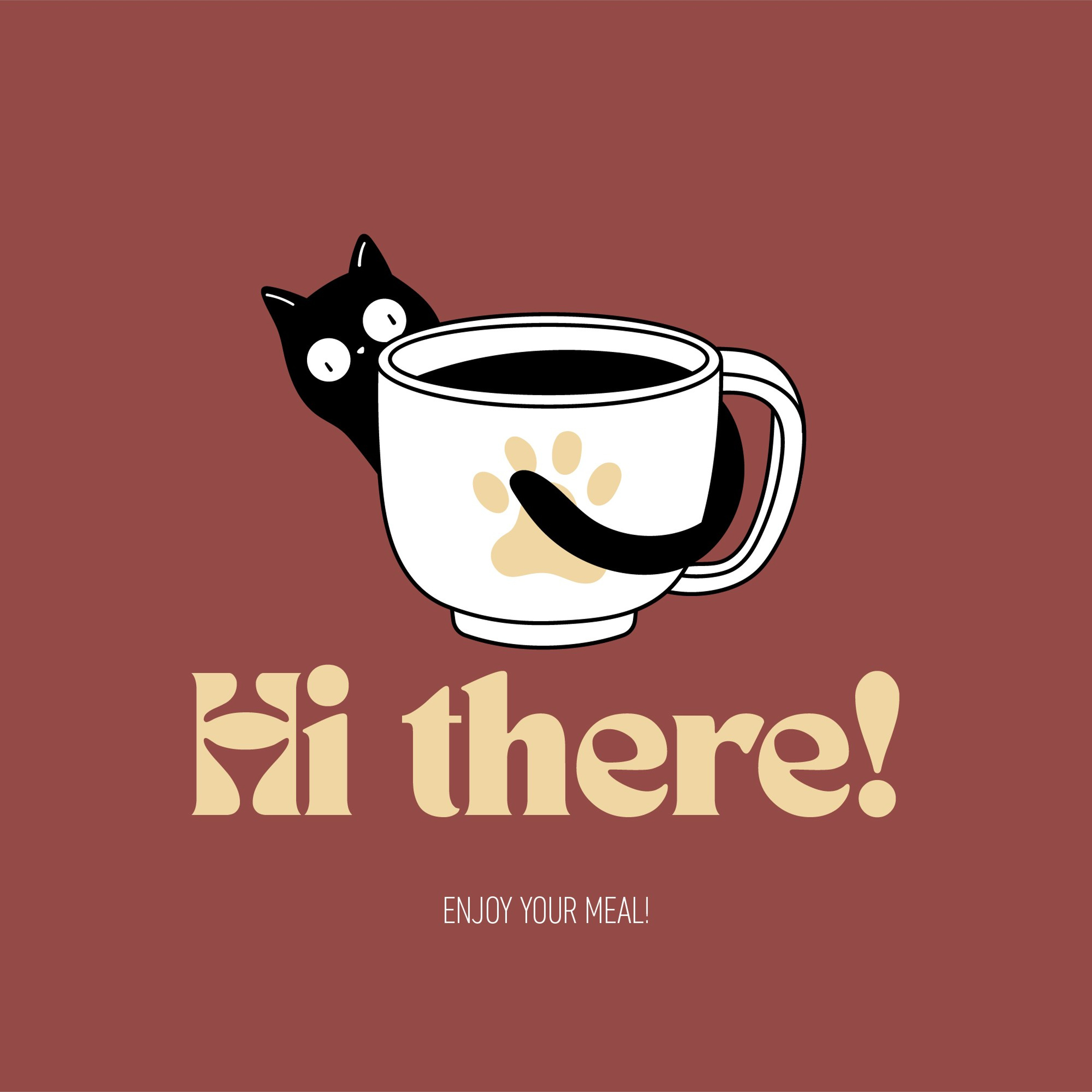 Hungry Black Cats Collection. Helen Reveur | Illustrator & Brand Designer | Ready-Made & Custom Illustrations