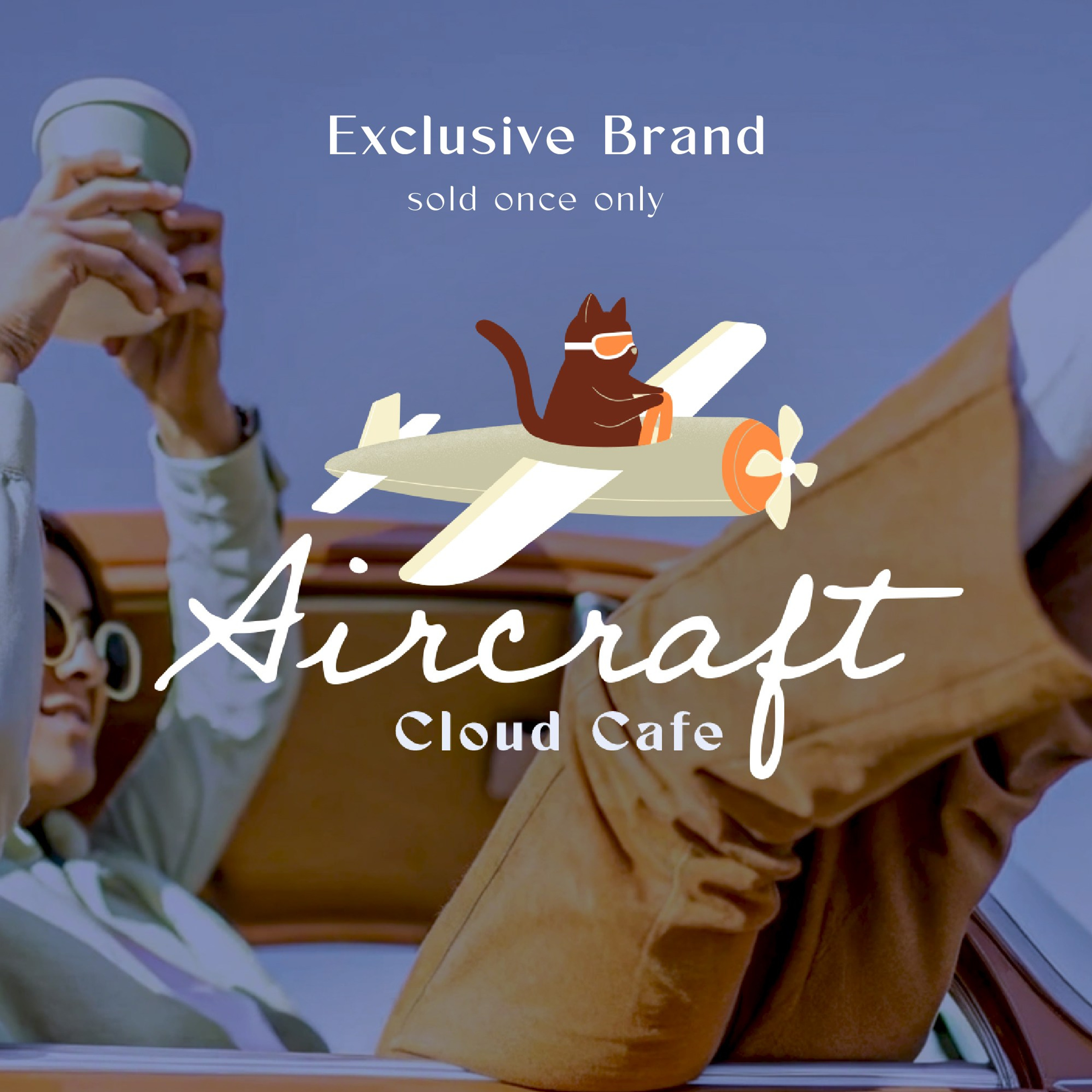 Aircraft Cloud Cafe | Brand Identity. Helen Reveur | Illustrator & Brand Designer | Ready-Made & Custom Illustrations