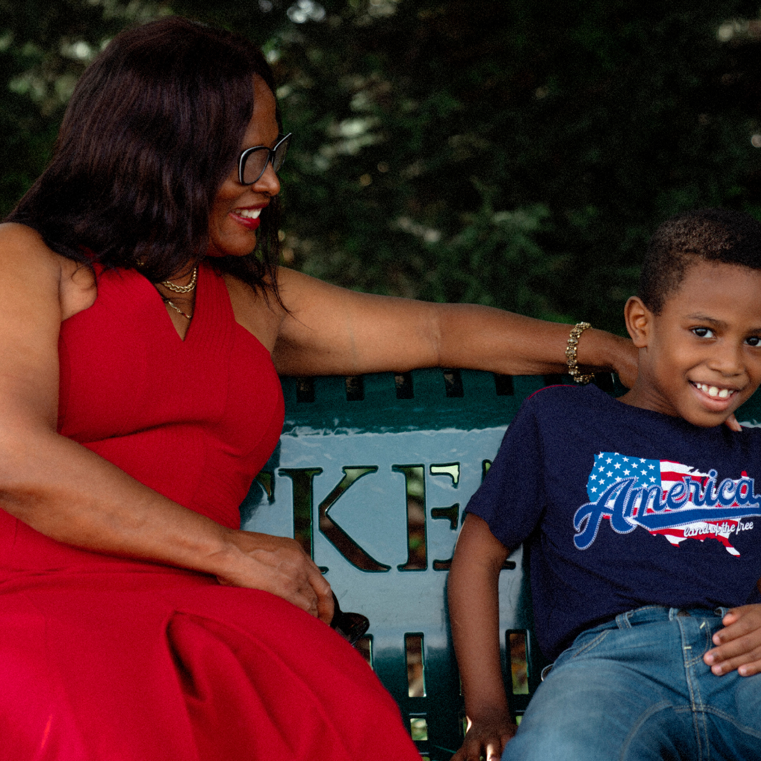 Grandmother and grandson