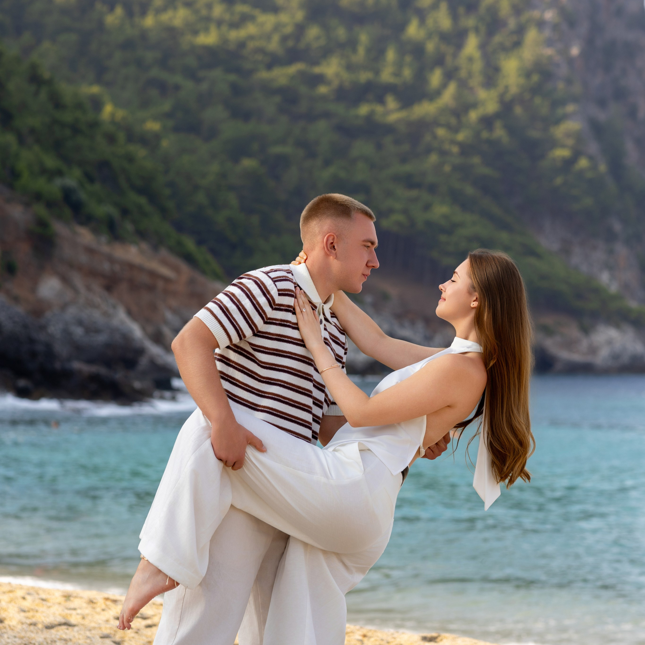 Утреннее предложение руки и сердца на пляже Клеопатры. Professional Photographer in Alanya, Side, Belek, Antalya. Turkiye