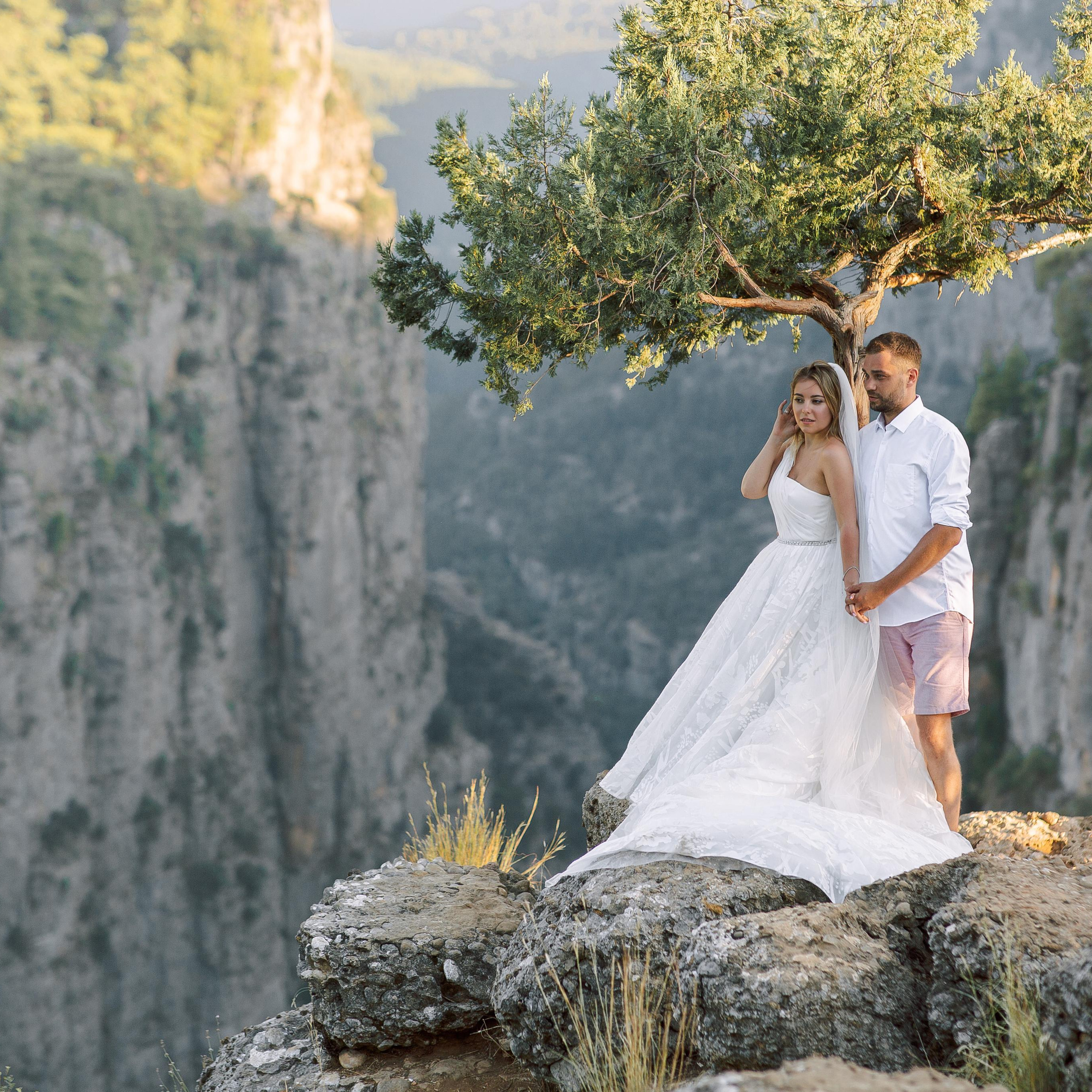 Свадебная фотосессия у каньона Тазы. Алсу Девели. Фотограф в Алании в Турции, Аланья, Сиде, Белек, Анталия, Кемер, Конаклы, Окурджалар. Фотосъемки в Алании. Фотосессия в Алания