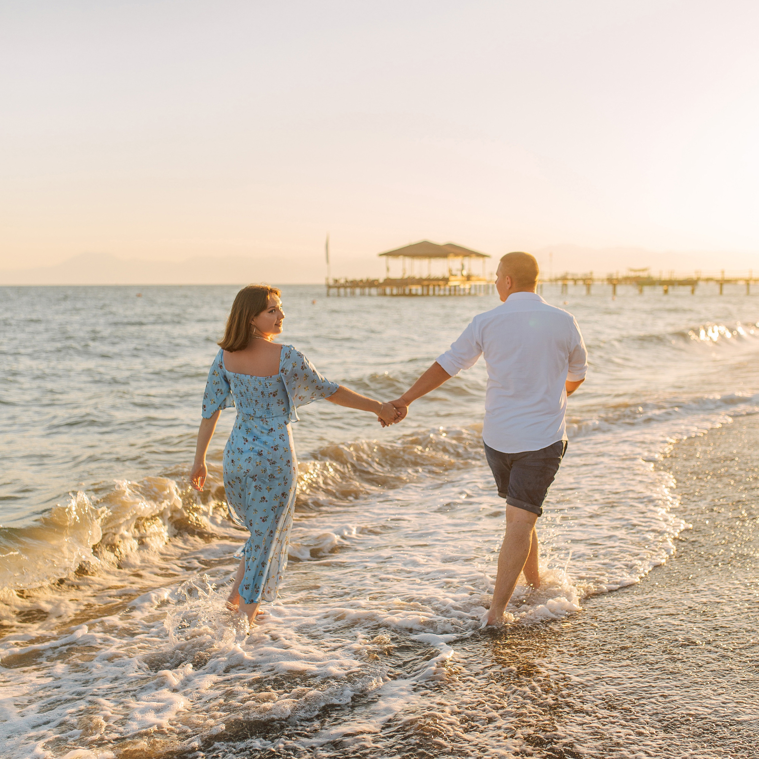 Закат. Фотосессия в&nbsp;белеке на&nbsp;пляже лав стори