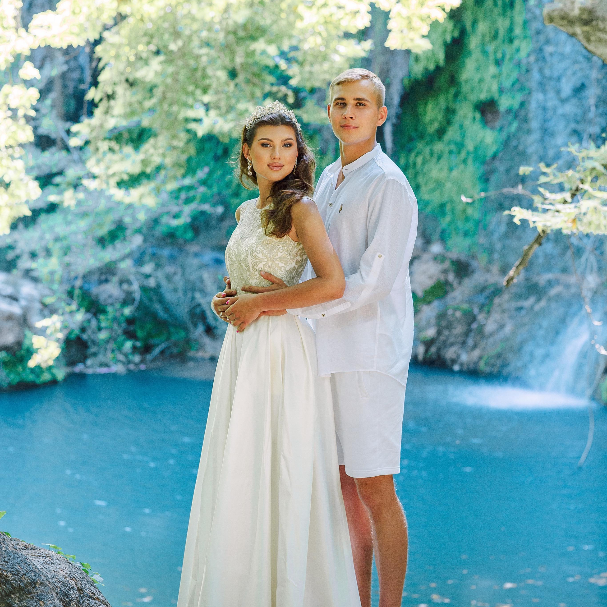 Свадебная фотосессия у водопада.Фотограф белек. Алсу Девели. Фотограф в Алании в Турции, Аланья, Сиде, Белек, Анталия, Кемер, Конаклы, Окурджалар. Фотосъемки в Алании. Фотосессия в Алания