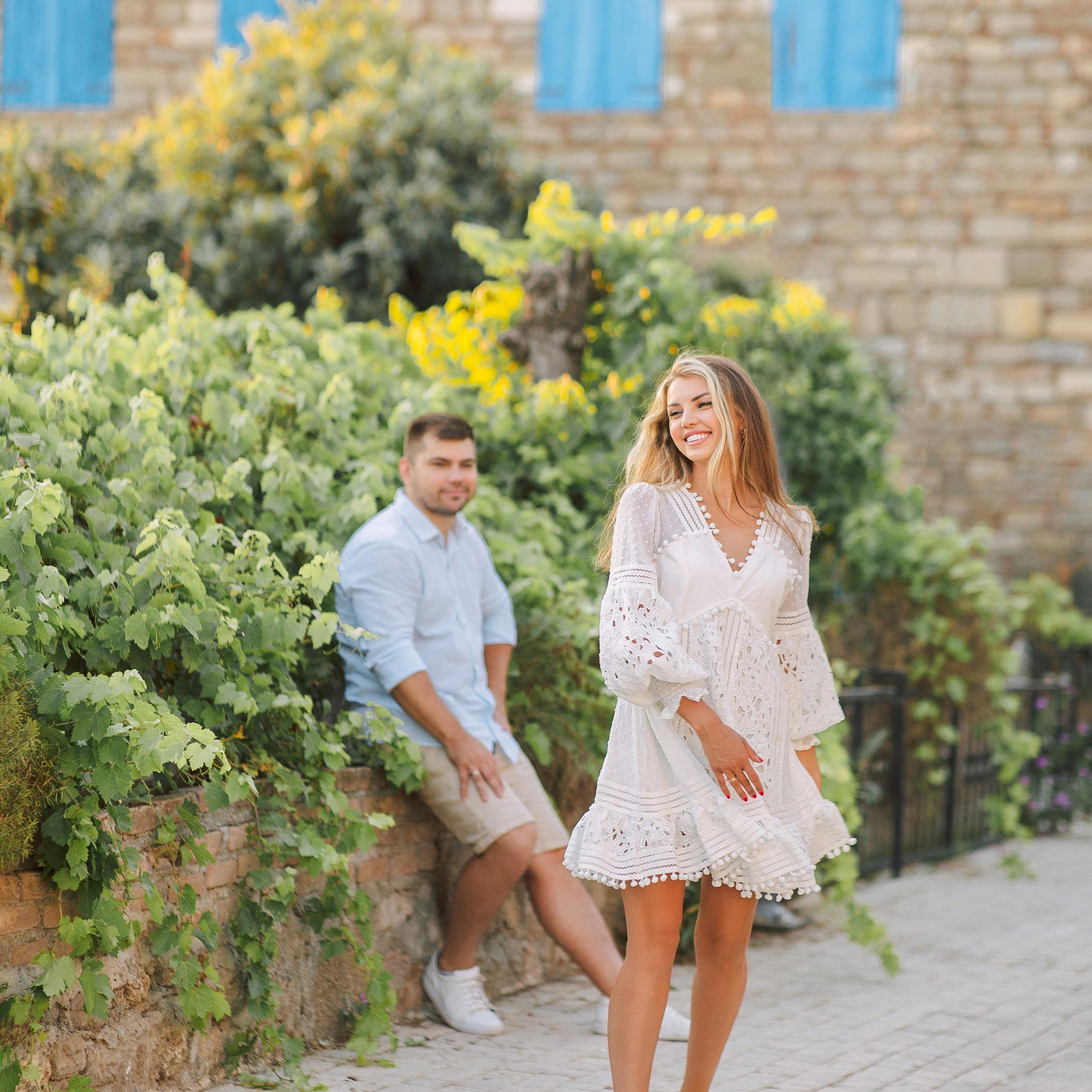 Couple photo shoot in the ancient city of Side. Alsu Develi, Photographer in Turkey, Alanya, Side, Belek, Antalya, Kemer, Turkiye. Photoshooting in Alanya. Photosession in Belek, Side