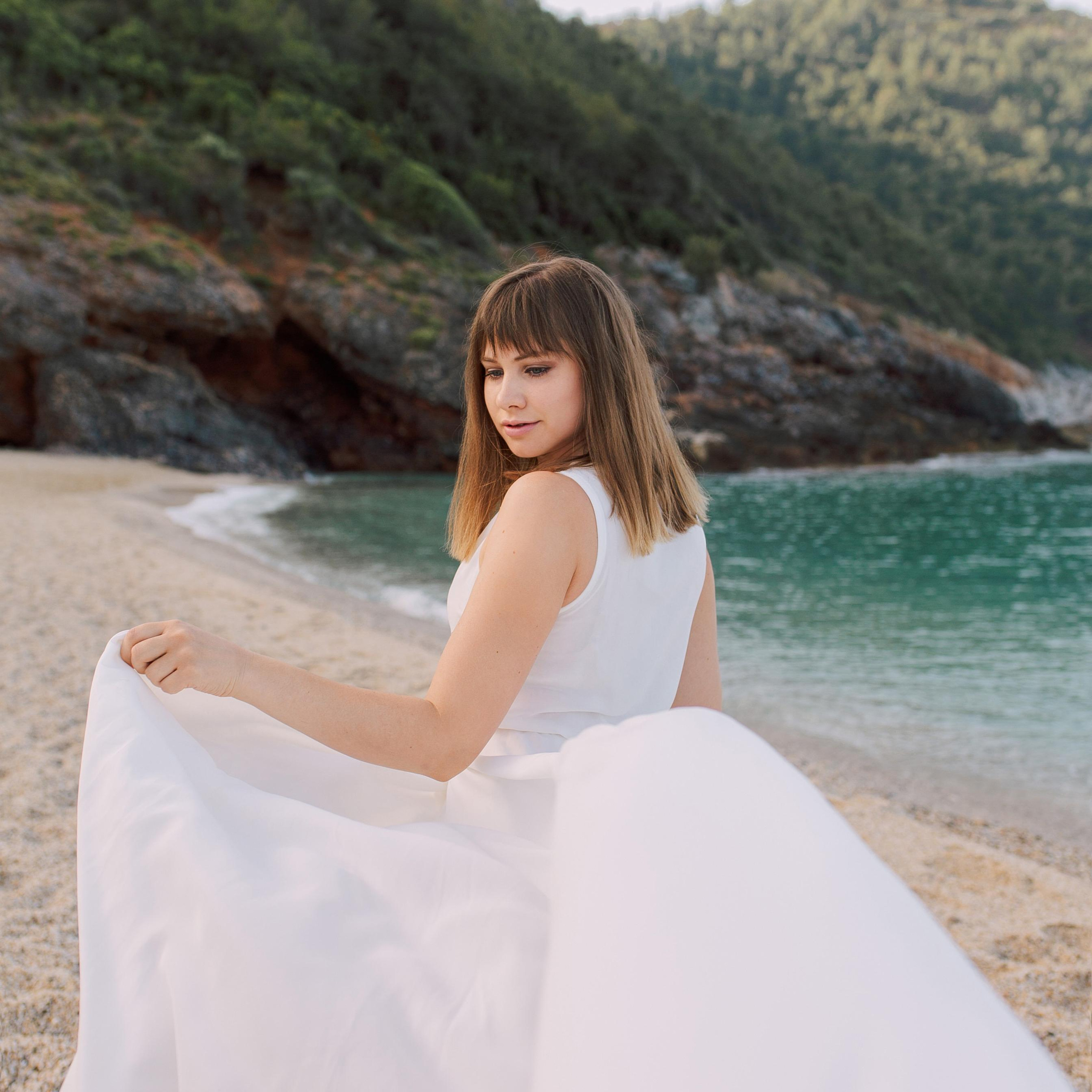 Morning. On Cleopatra Beach. Alsu Develi, Photographer in Turkey, Alanya, Side, Belek, Antalya, Kemer, Turkiye. Photoshooting in Alanya. Photosession in Belek, Side