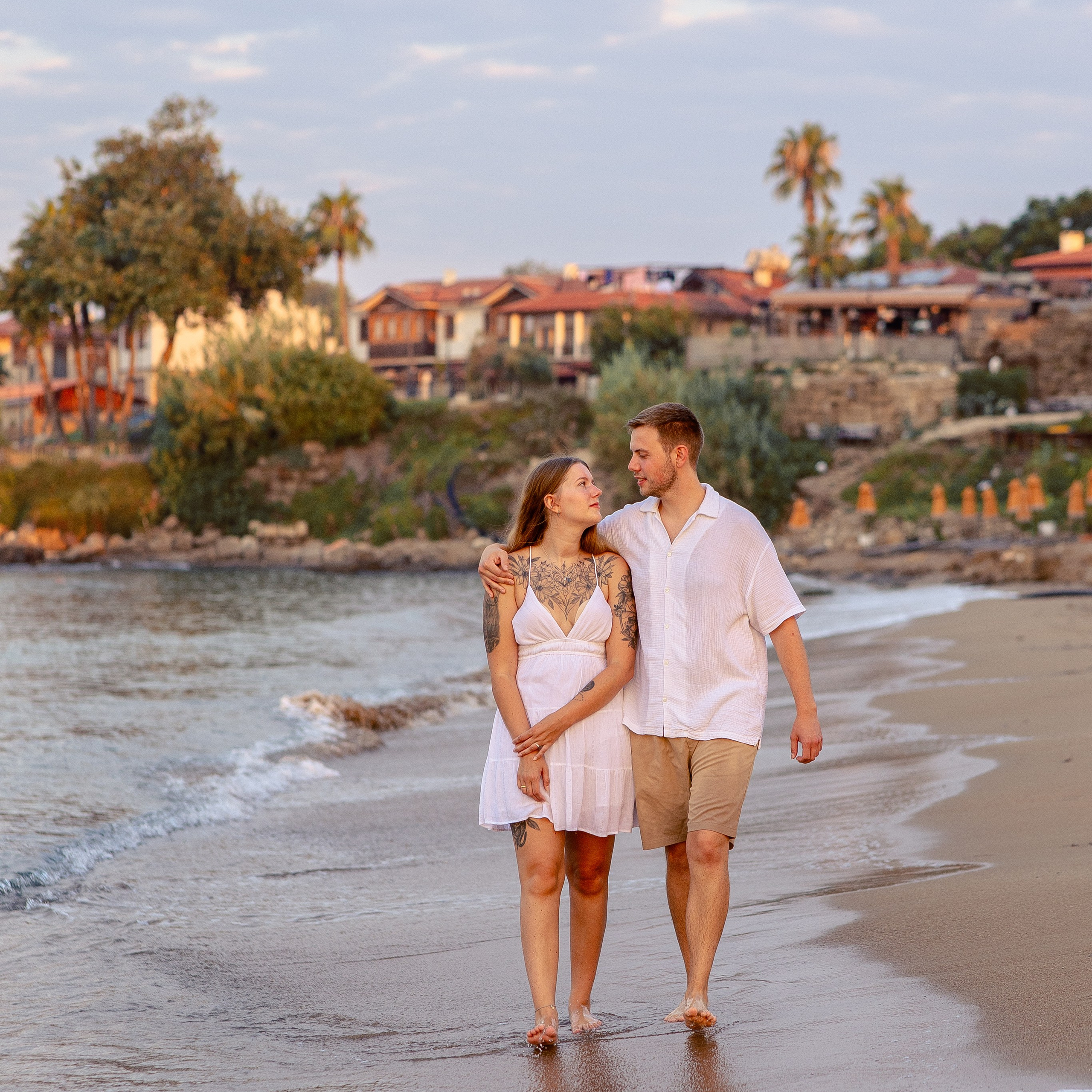 Закат. Love Stor  на берегу моря С в Сиде. Professional Photographer in Alanya, Side, Belek, Antalya. Turkiye