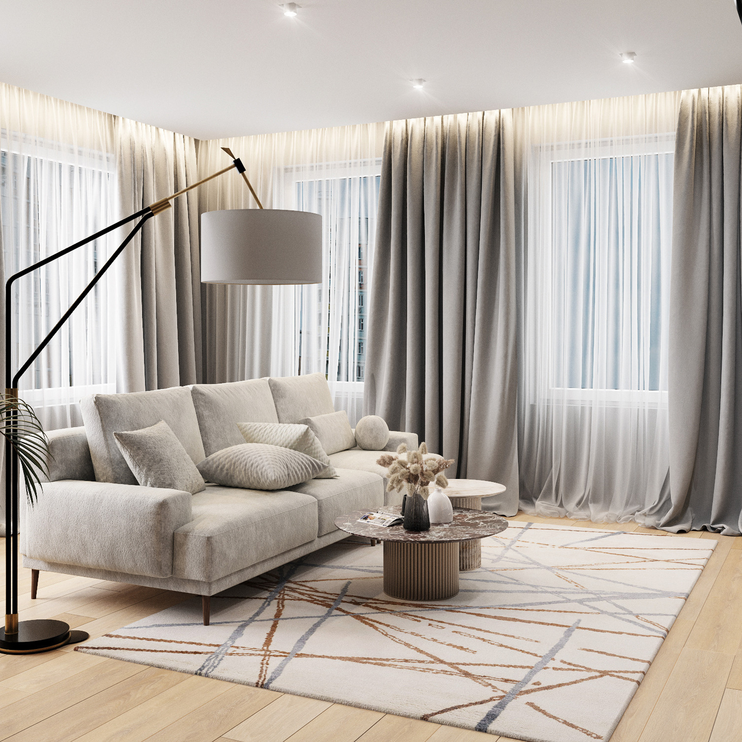 LIVING ROOM. 3D visualization