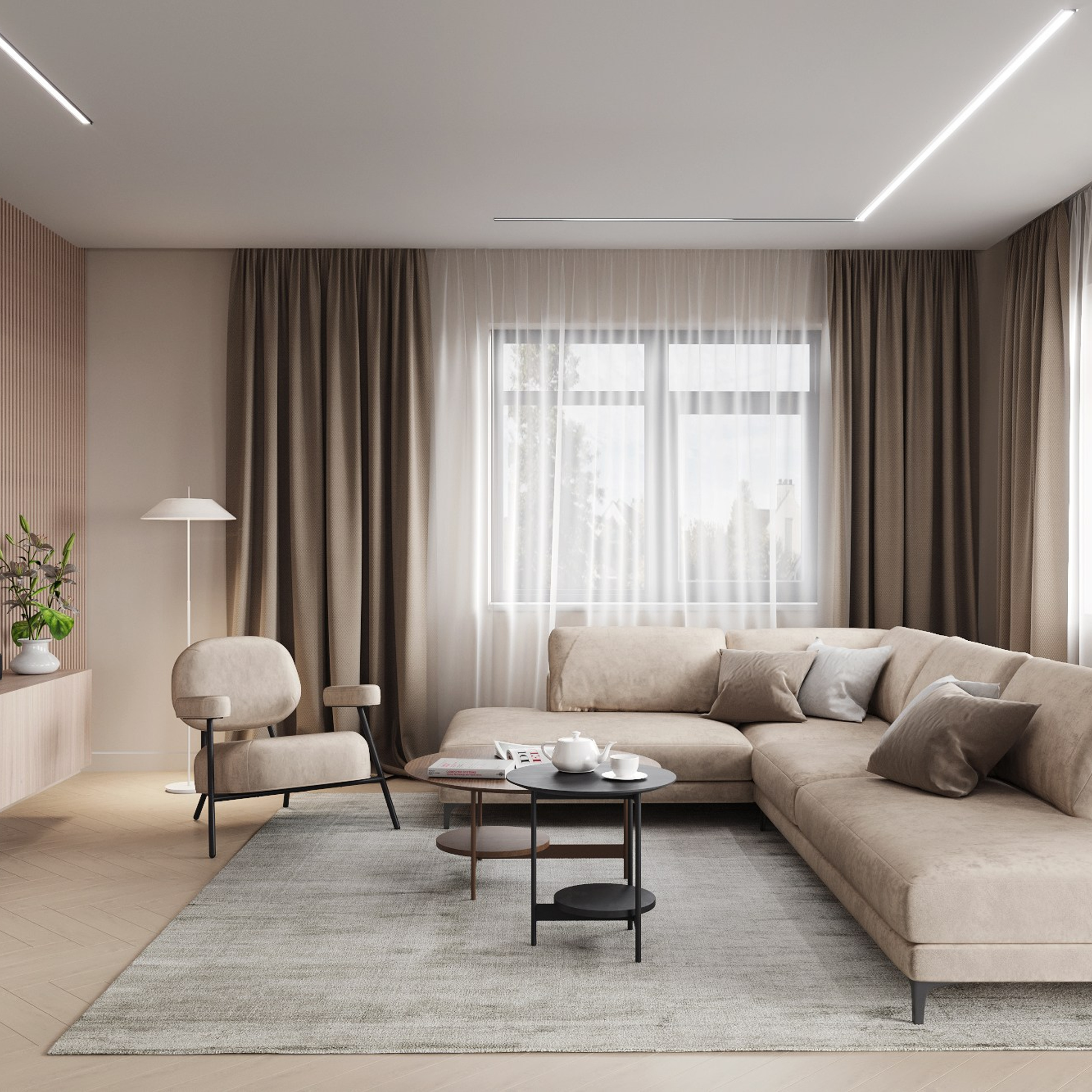 LIVING ROOM. 3D visualization